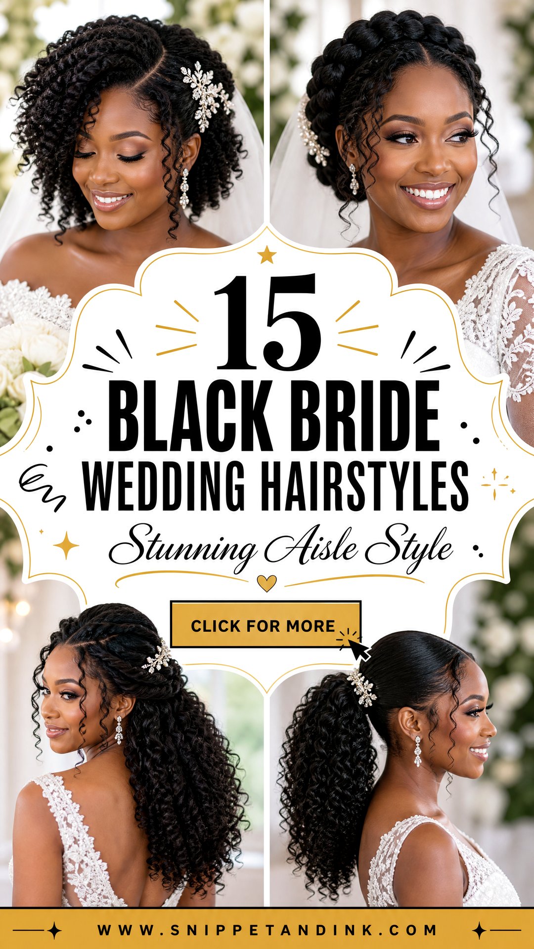 15 Black Bride Wedding Hairstyles for Stunning Aisle Style - 15 Black Bride Wedding Hairstyles for Stunning Aisle Style