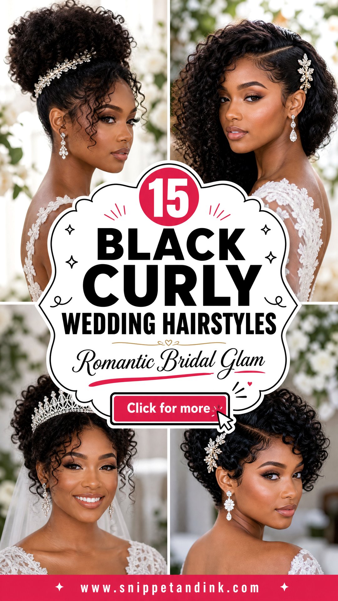 15 Black Curly Wedding Hairstyles for Romantic Bridal Glam - 15 Black Curly Wedding Hairstyles for Romantic Bridal Glam
