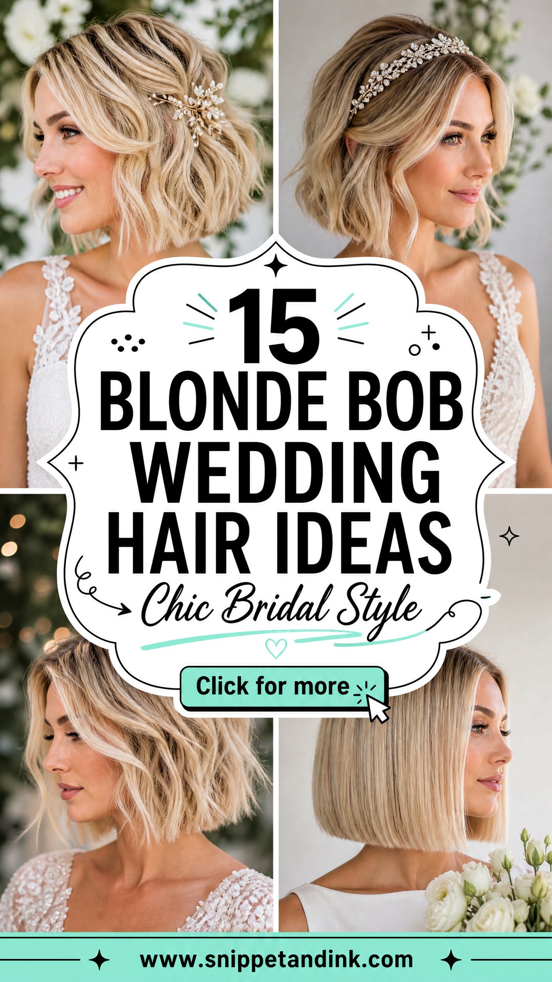 15 Blonde Bob Wedding Hair Ideas For Chic Bridal Style - 15 Blonde Bob Wedding Hair Ideas For Chic Bridal Style