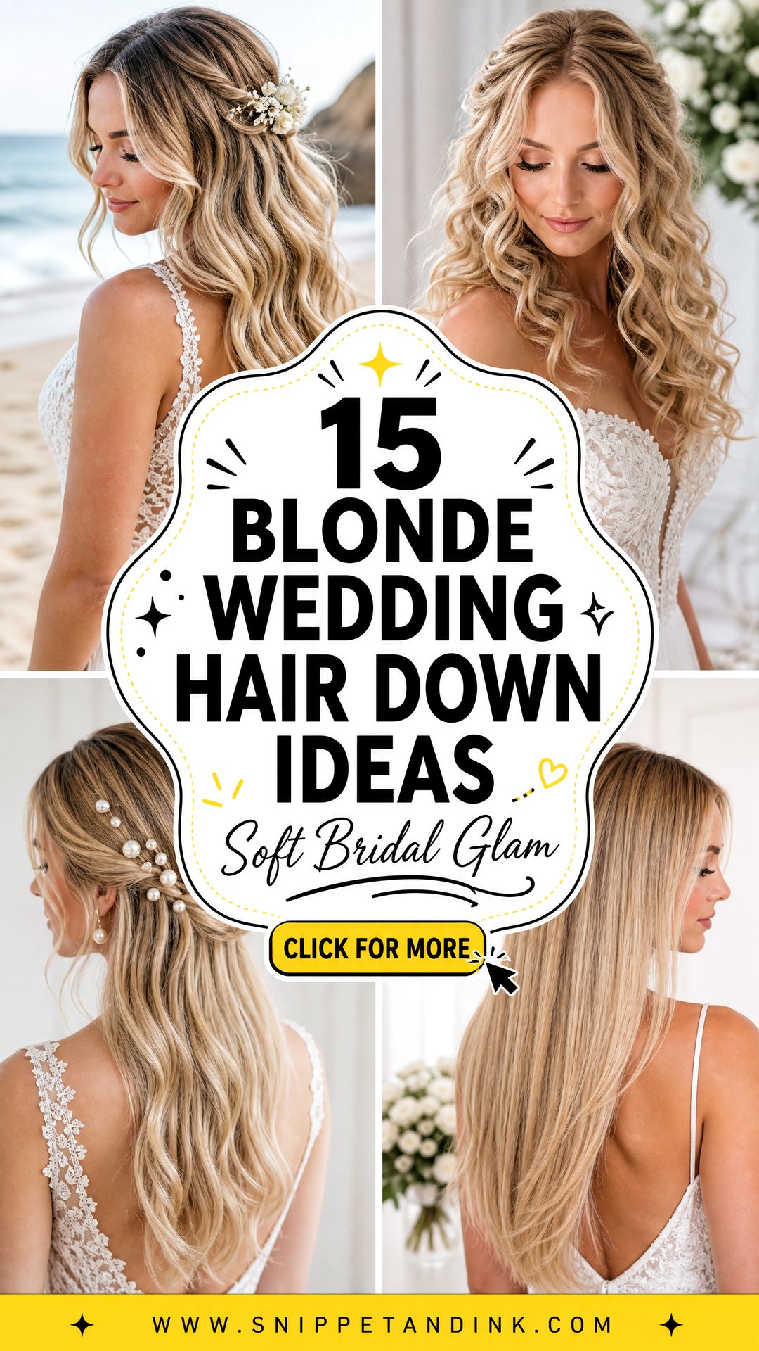 15 Blonde Wedding Hair Down Ideas For Soft Bridal Glam - 15 Blonde Wedding Hair Down Ideas For Soft Bridal Glam