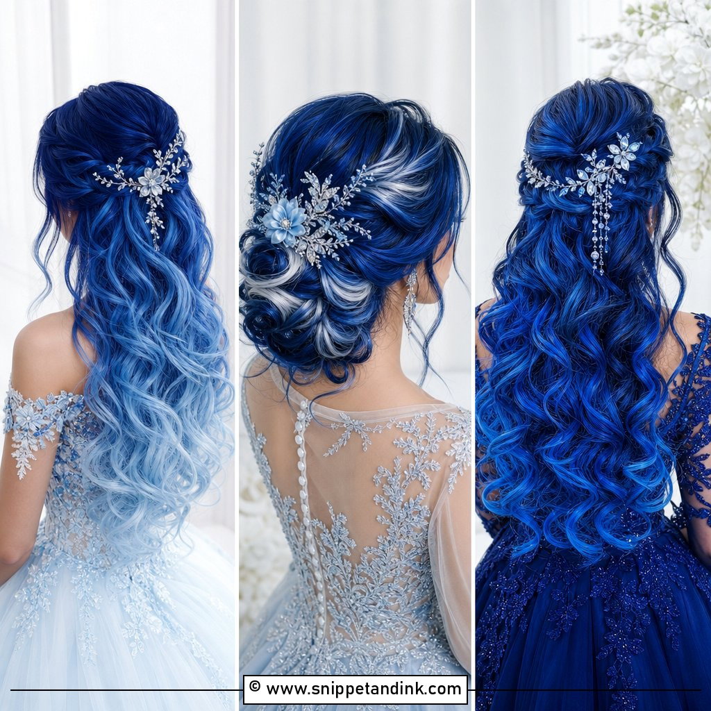 15 Blue Hair Bride Ideas For Bold Modern Wedding Looks
