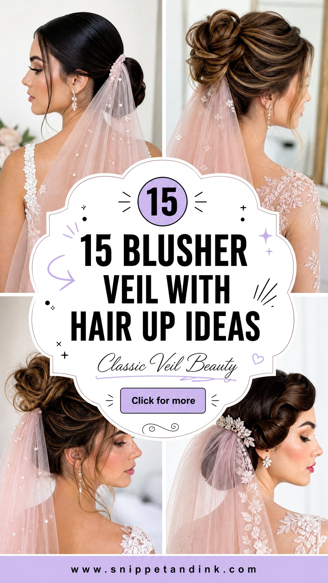 15 Blusher Veil with Hair Up Ideas For Classic Brides - 15 Blusher Veil with Hair Up Ideas For Classic Brides