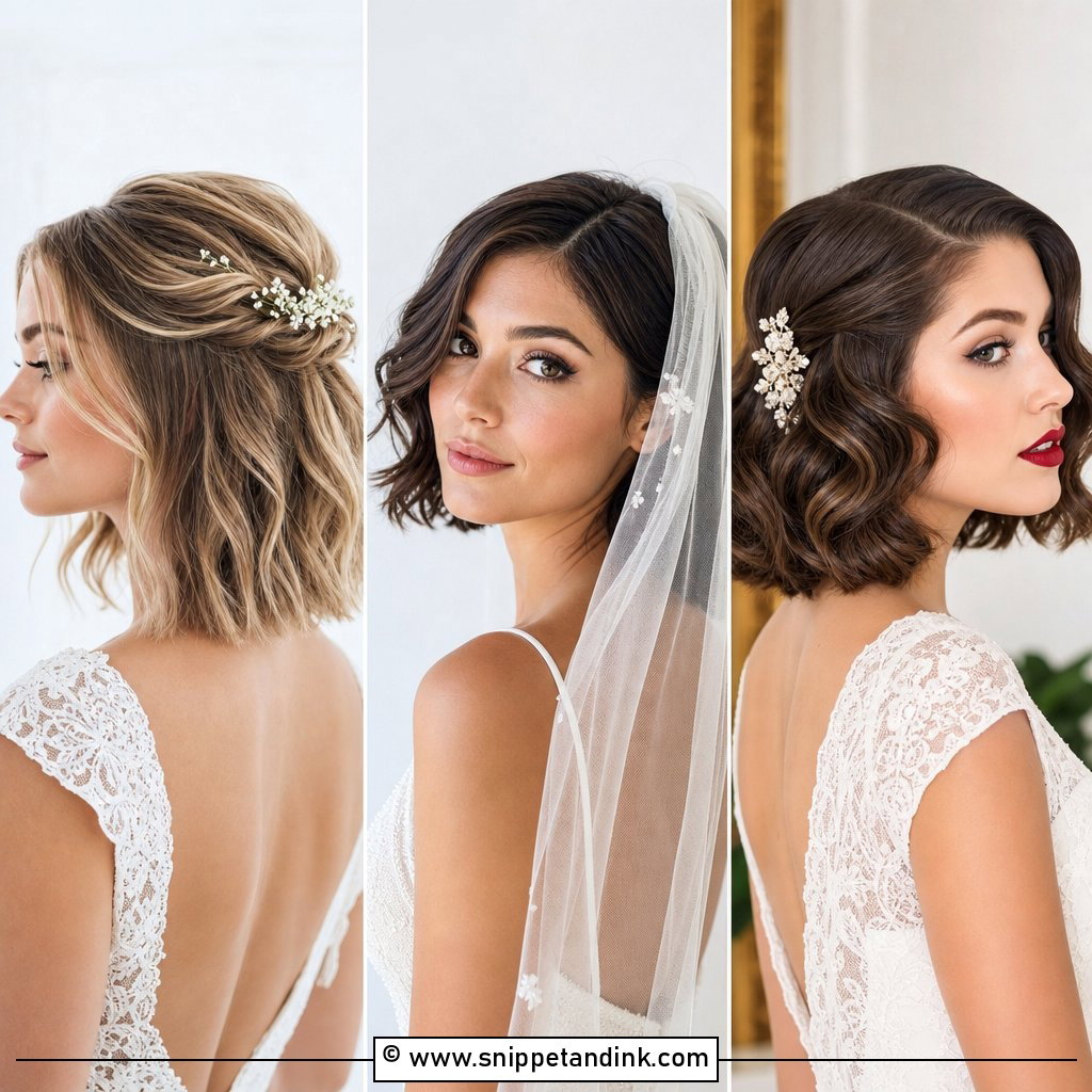 15 Bob Hair for Wedding Ideas For Chic Short-Haired Brides
