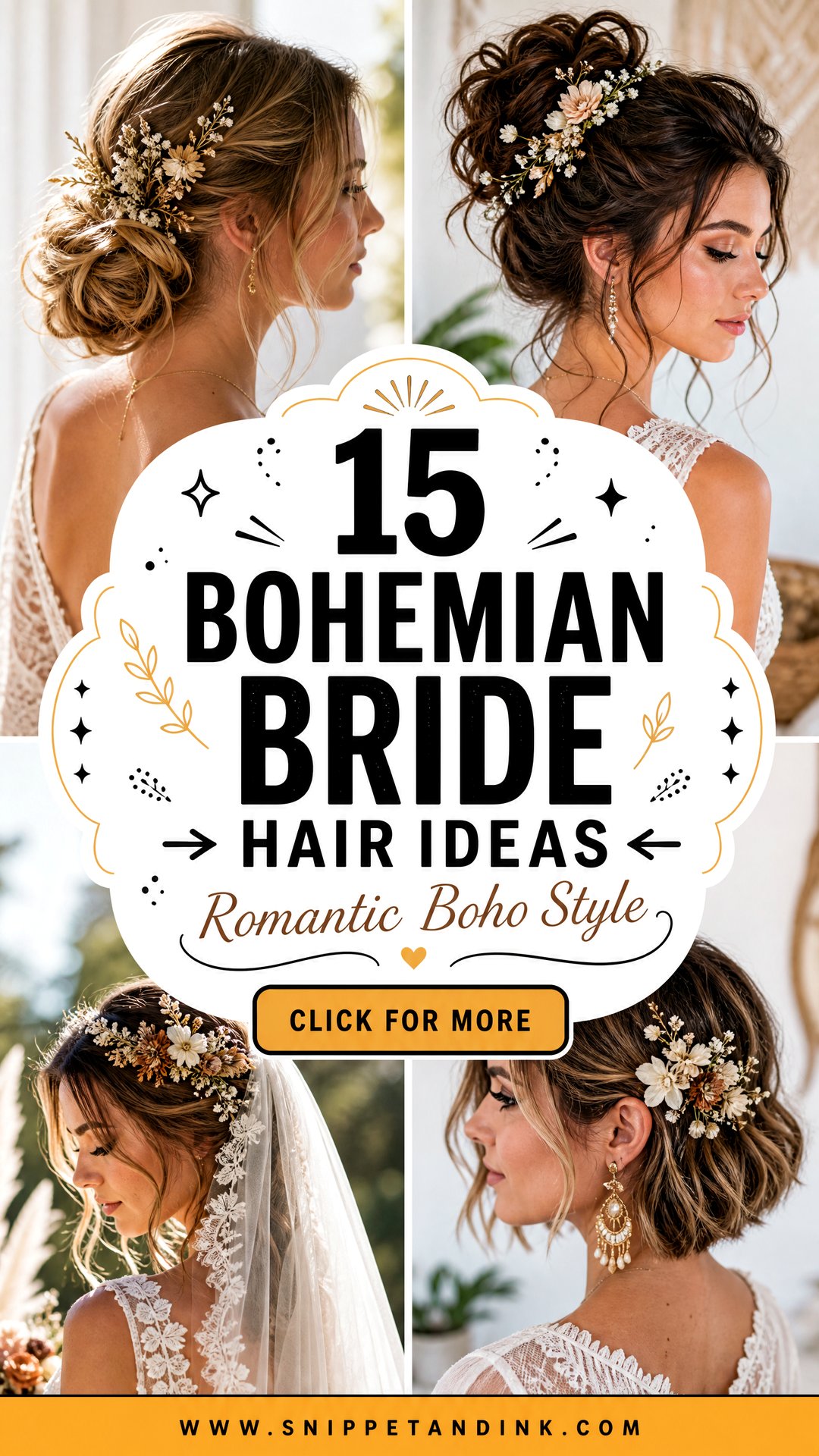 15 Bohemian Bride Hair Ideas For Romantic Wedding Style - 15 Bohemian Bride Hair Ideas For Romantic Wedding Style