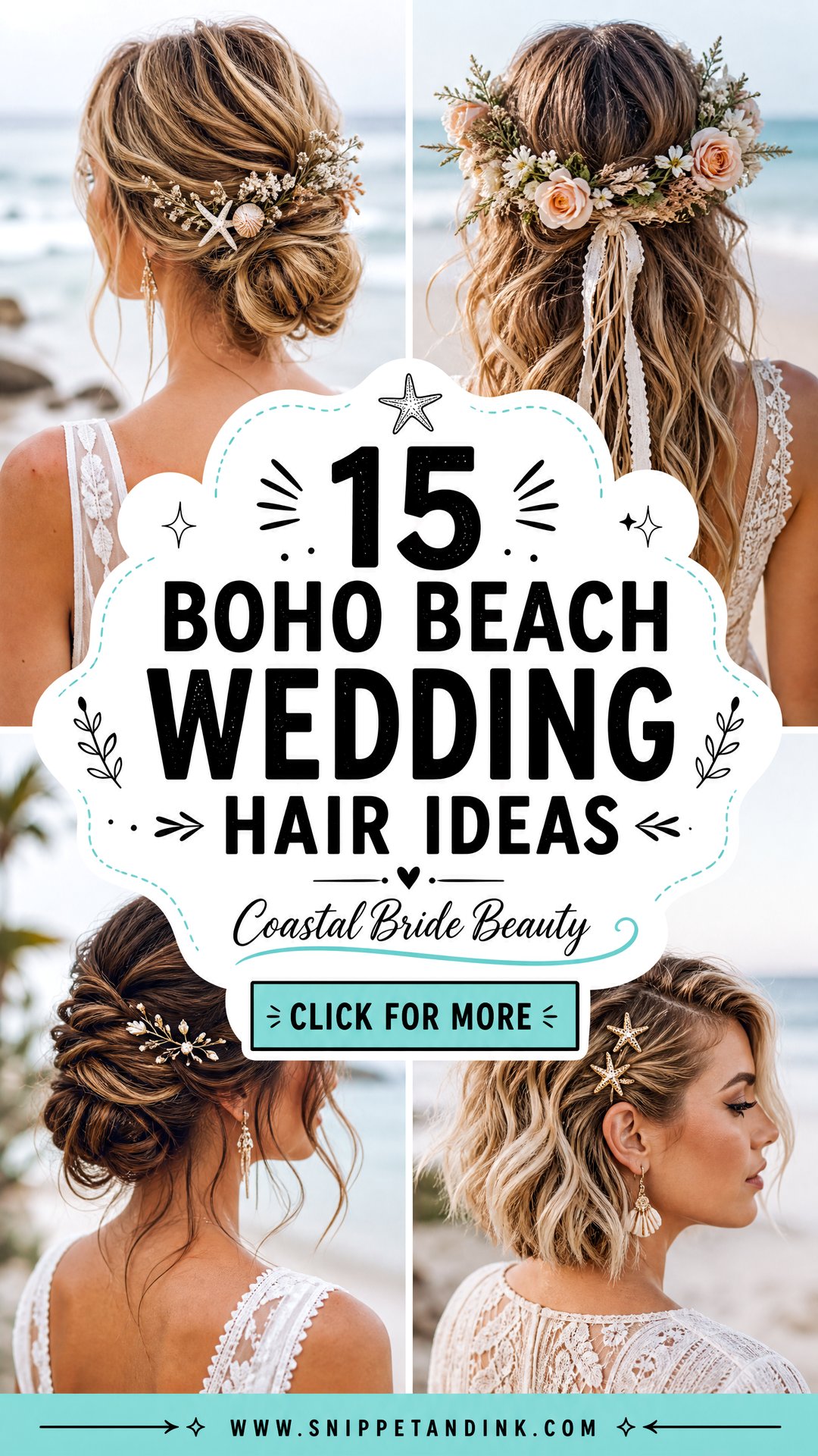 15 Boho Beach Wedding Hair Ideas For Coastal Brides - 15 Boho Beach Wedding Hair Ideas For Coastal Brides
