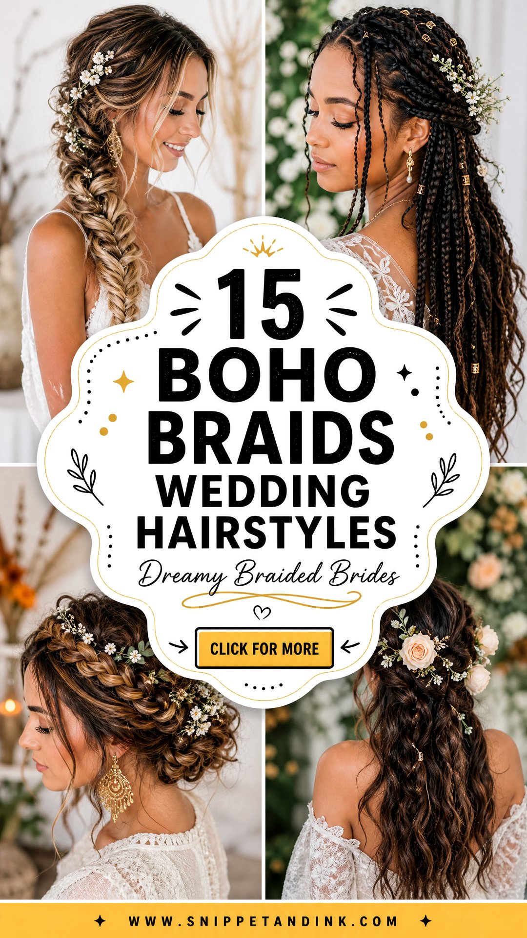 15 Boho Braids Wedding Hairstyles For Dreamy Brides - 15 Boho Braids Wedding Hairstyles For Dreamy Brides