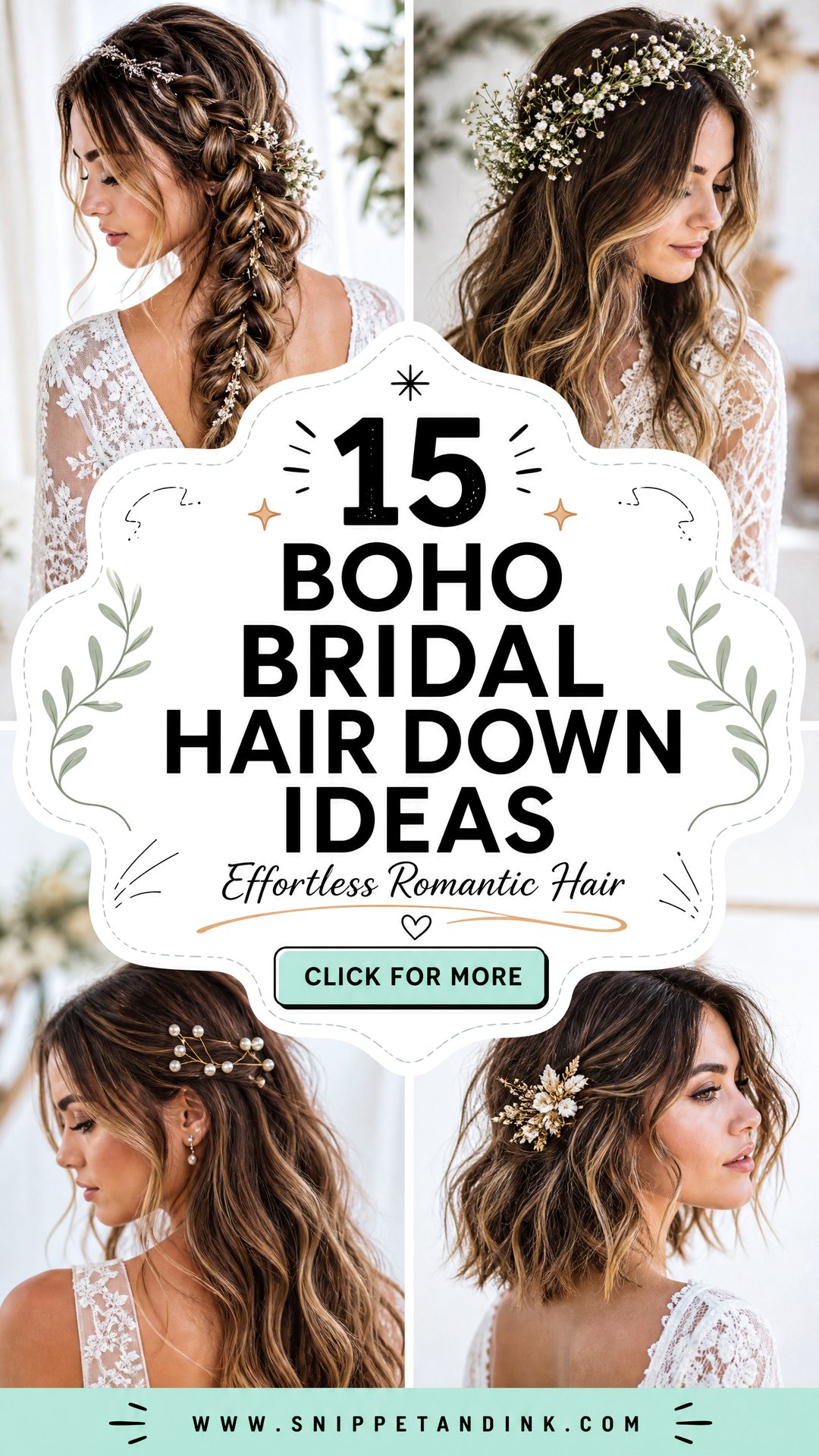 15 Boho Bridal Hair Down Ideas Effortless Romantic Looks - 15 Boho Bridal Hair Down Ideas: Effortless Romantic Looks