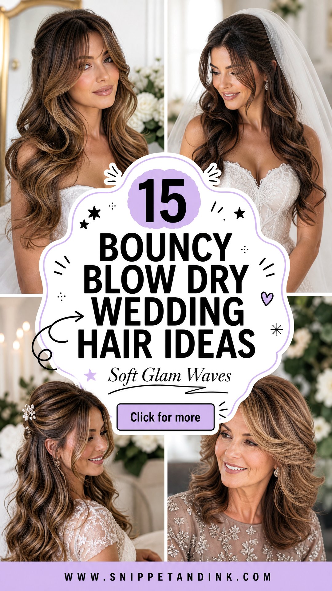 15 Bouncy Blow Dry Wedding Hair Ideas Soft Glam for Brides - 15 Bouncy Blow Dry Wedding Hair Ideas: Soft Glam for Brides