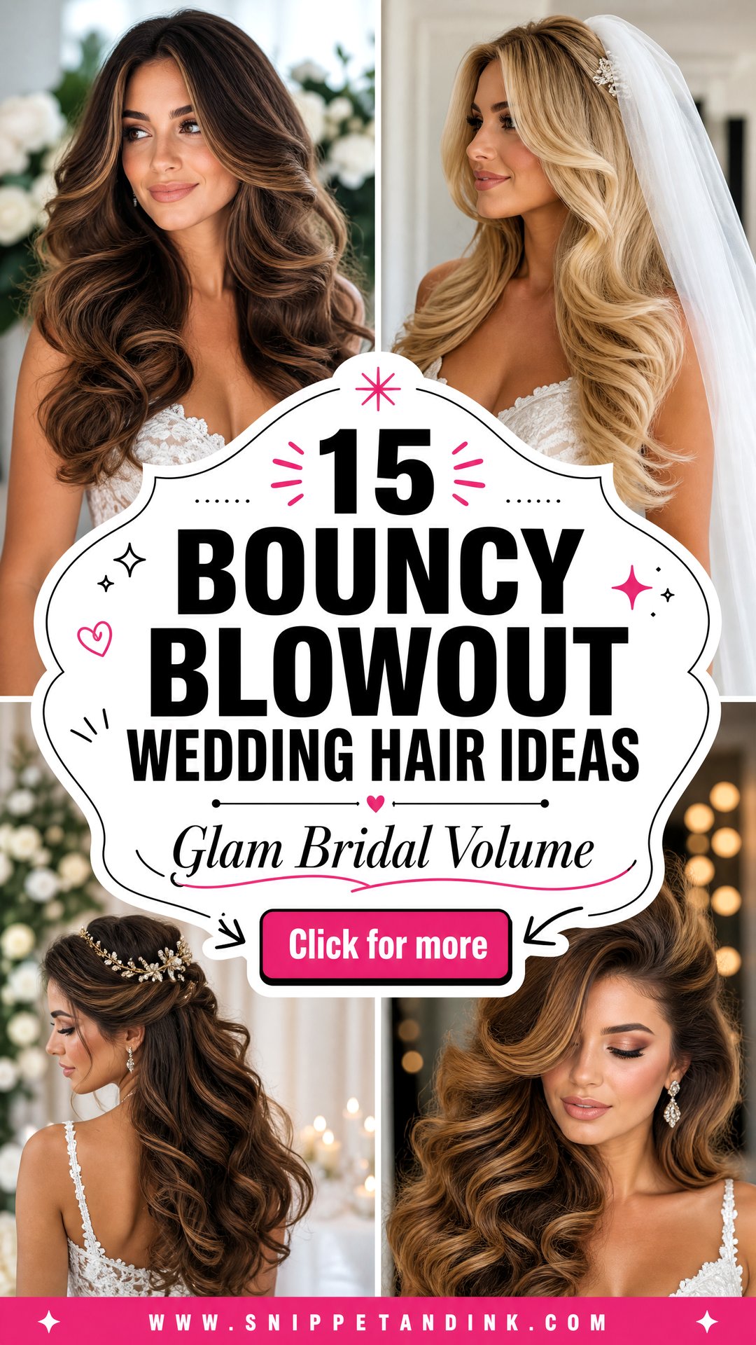 15 Bouncy Blowout Wedding Hair Ideas Glam Looks for Brides - 15 Bouncy Blowout Wedding Hair Ideas: Glam Looks for Brides