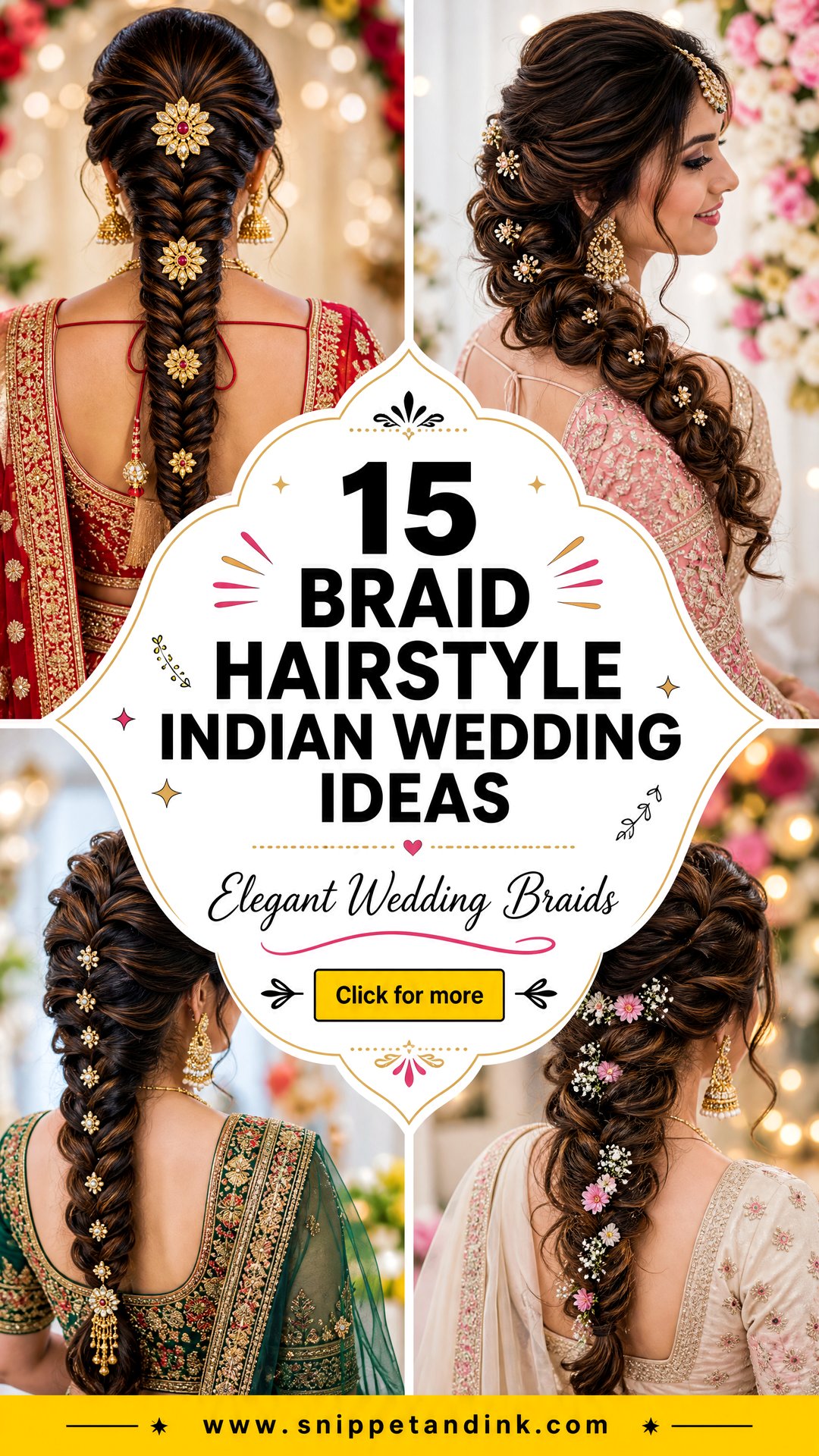 15 Braid Hairstyle Indian Wedding Ideas Elegant Bridal Looks - 15 Braid Hairstyle Indian Wedding Ideas: Elegant Bridal Looks