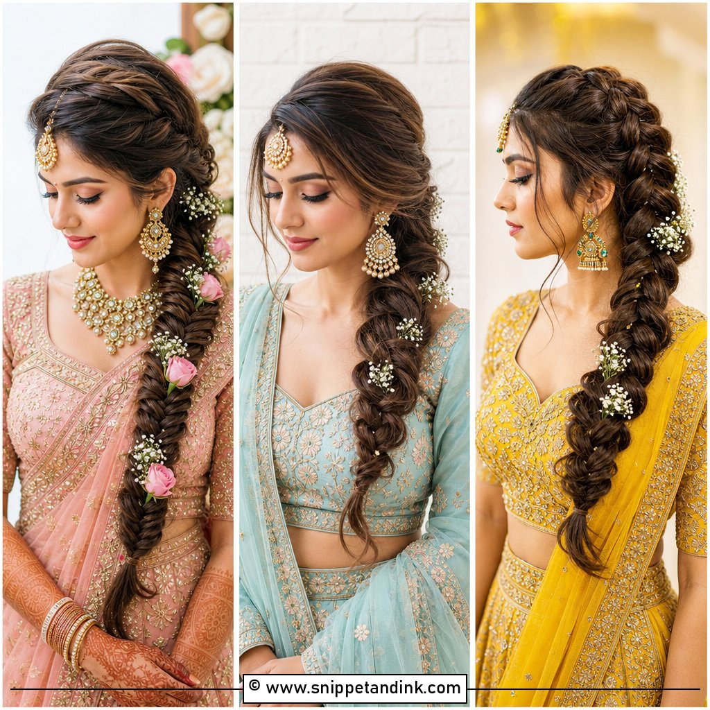 15 Braid Hairstyle Indian Wedding Ideas Elegant Bridal Looks