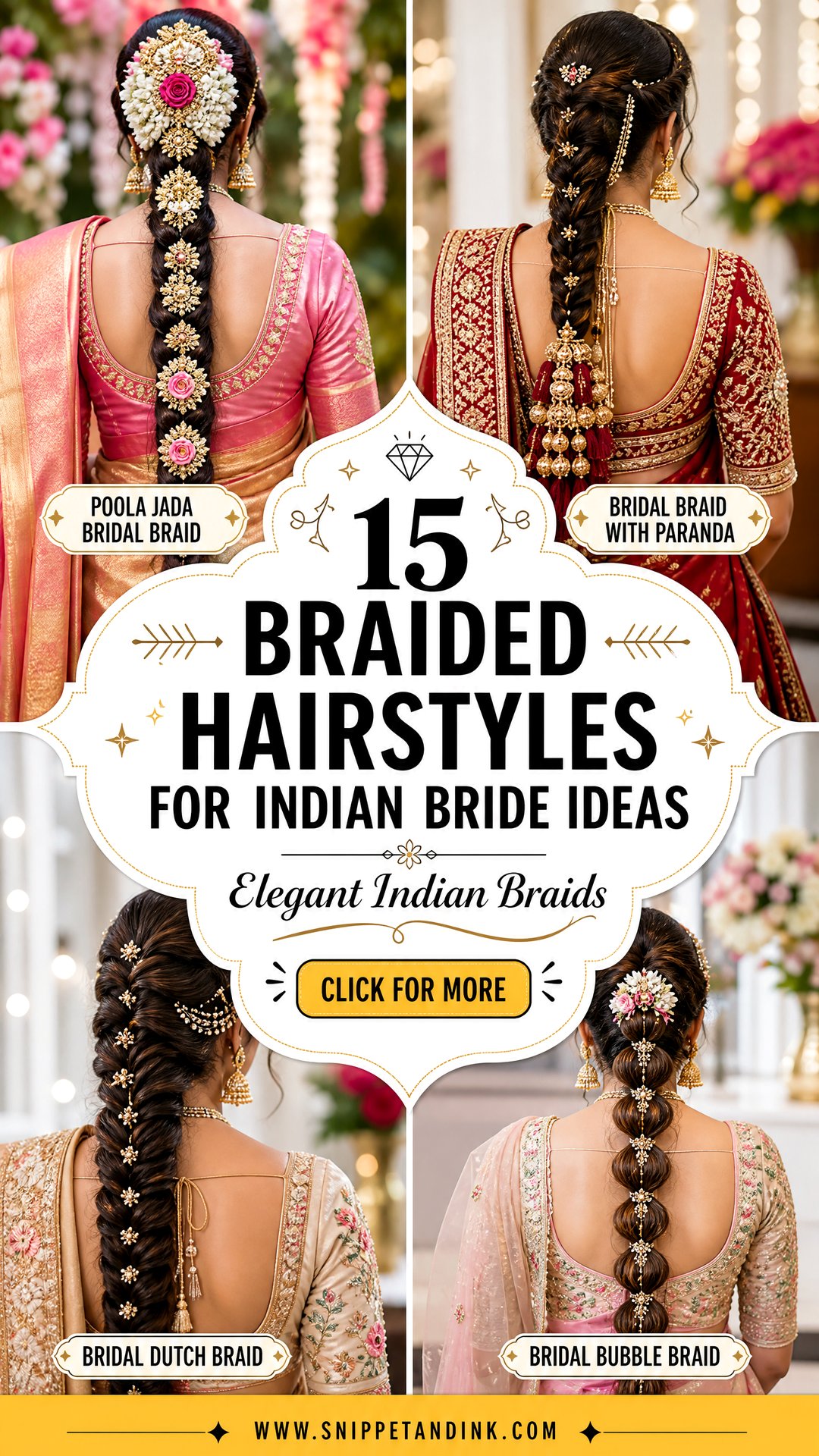 15 Braided Hairstyles for Indian Bride Elegant Wedding Looks - 15 Braided Hairstyles for Indian Bride: Elegant Wedding Looks
