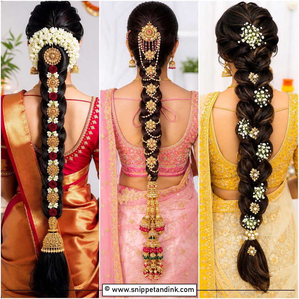 15 Braided Hairstyles for Indian Bride Elegant Wedding Looks