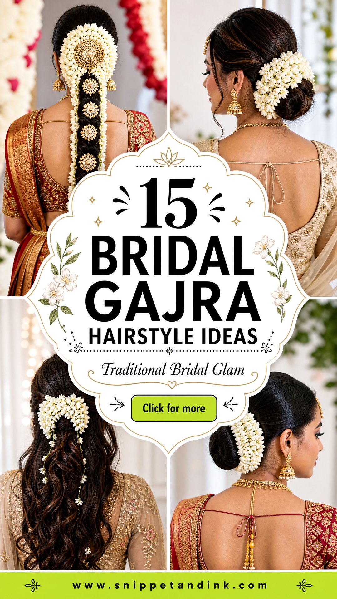 15 Bridal Gajra Hairstyle Ideas for Traditional Glam - 15 Bridal Gajra Hairstyle Ideas for Traditional Glam