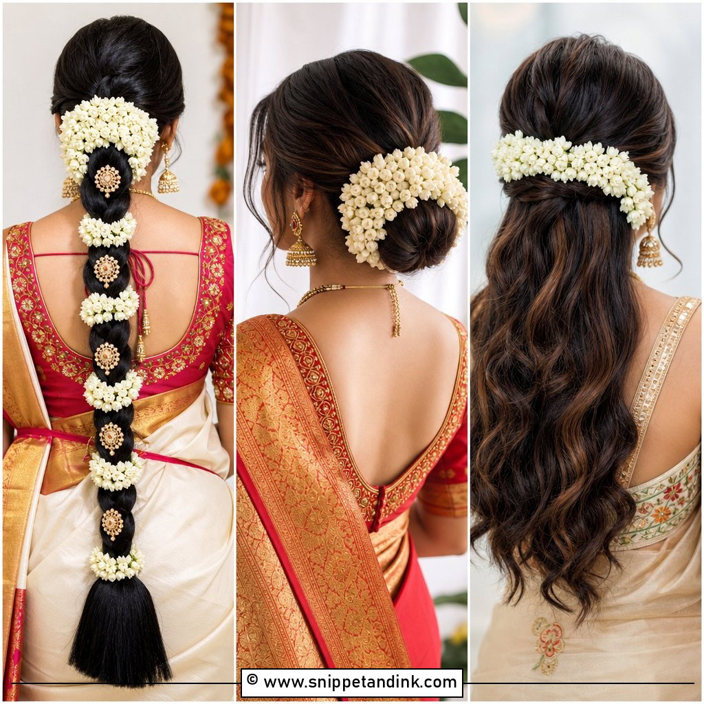 15 Bridal Gajra Hairstyle Ideas for Traditional Glam