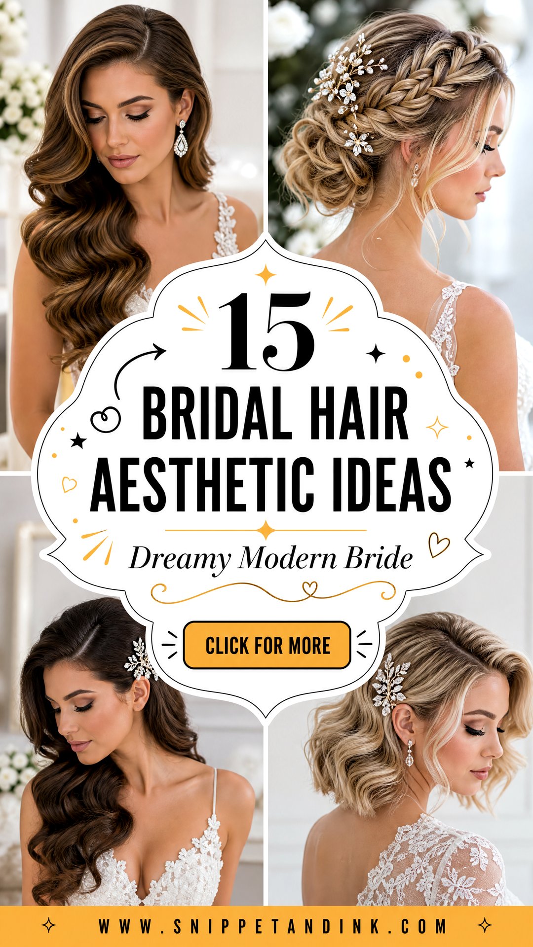 15 Bridal Hair Aesthetic Ideas for Dreamy Modern Brides - 15 Bridal Hair Aesthetic Ideas for Dreamy Modern Brides