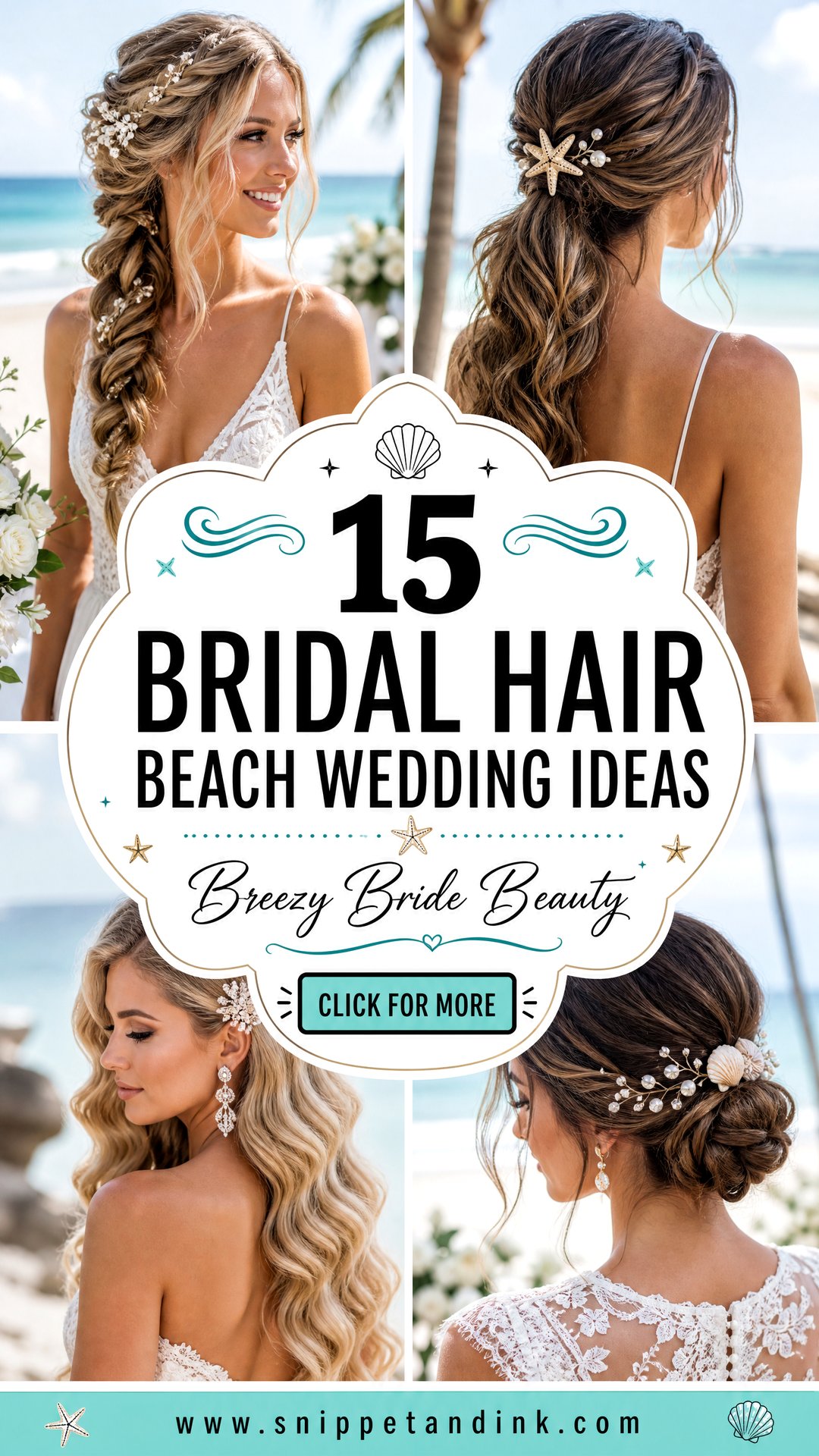 15 Bridal Hair Beach Wedding Ideas for Breezy Brides - 15 Bridal Hair Beach Wedding Ideas for Breezy Brides