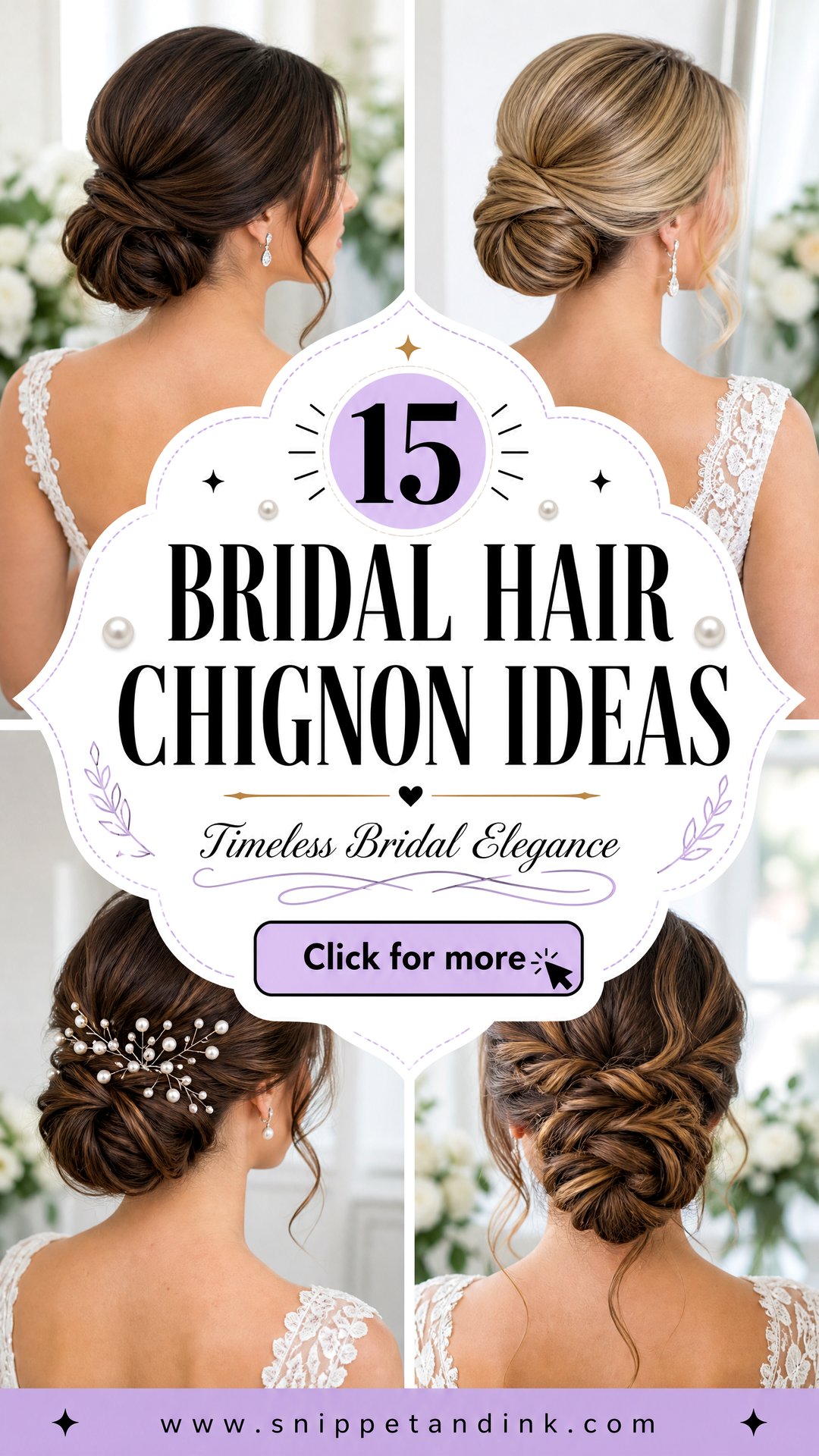 15 Bridal Hair Chignon Ideas for Timeless Bridal Elegance - 15 Bridal Hair Chignon Ideas for Timeless Bridal Elegance