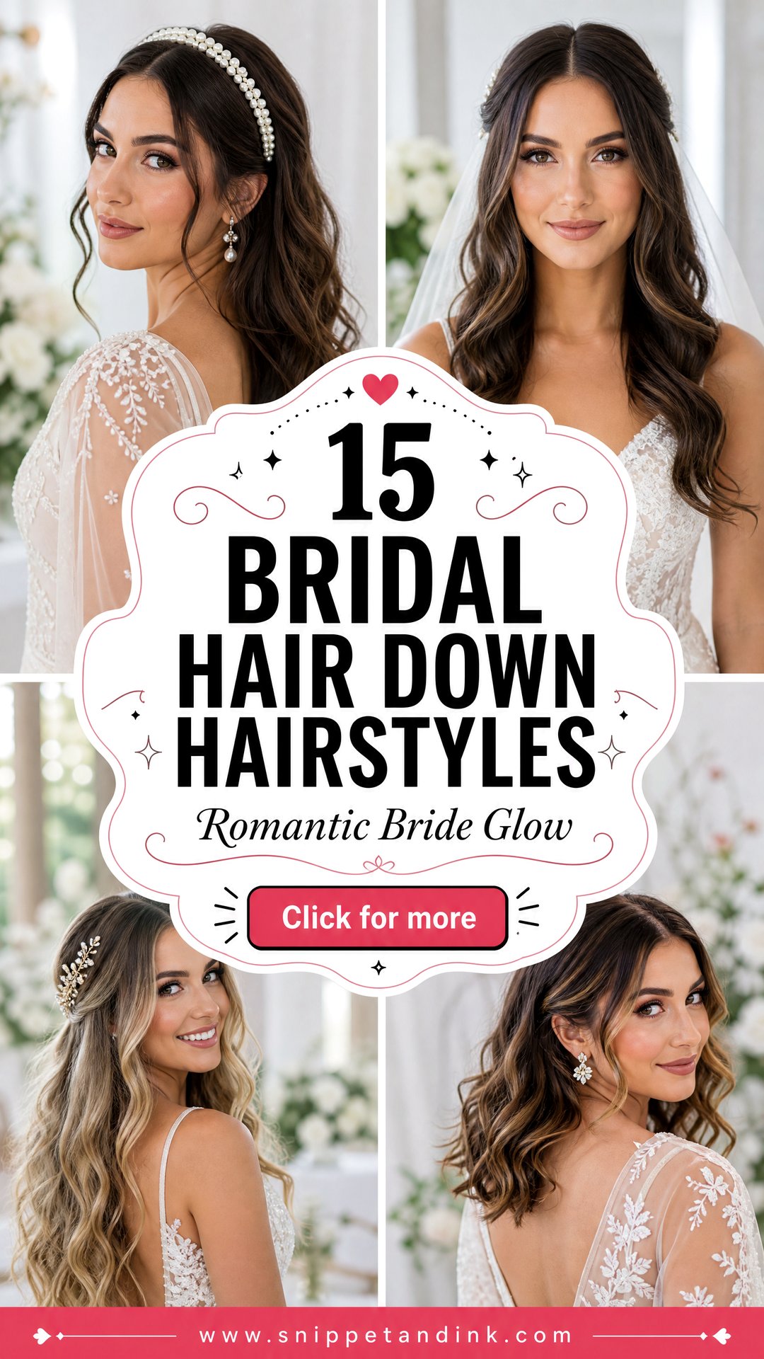 15 Bridal Hair Down Hairstyles for Romantic Modern Brides - 15 Bridal Hair Down Hairstyles for Romantic Modern Brides
