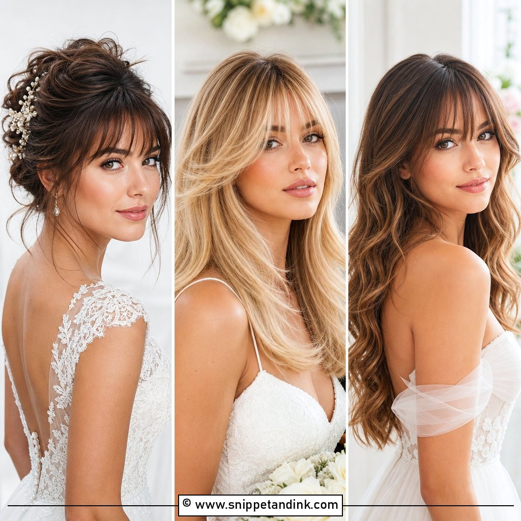 15 Bridal Hair Fringe Ideas for Chic Face-Framing Style