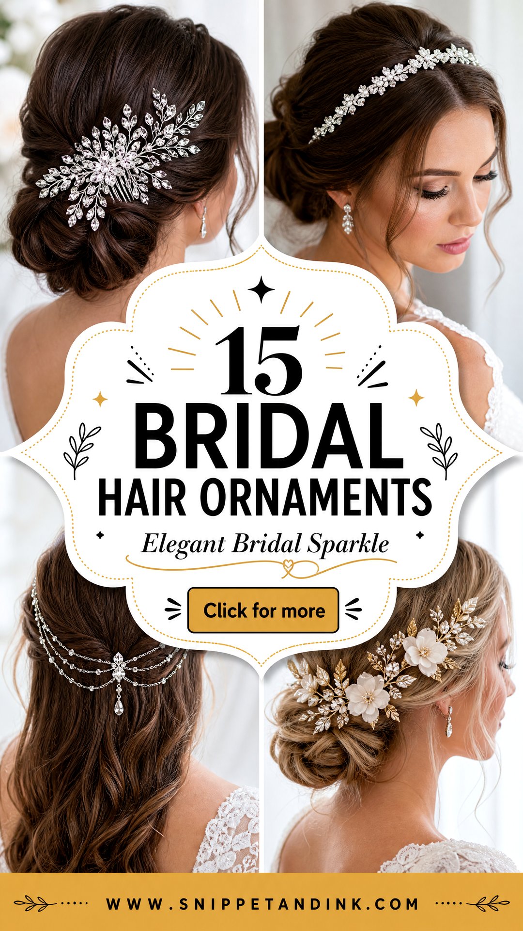15 Bridal Hair Ornaments for Elegant Wedding Day Sparkle - 15 Bridal Hair Ornaments for Elegant Wedding Day Sparkle
