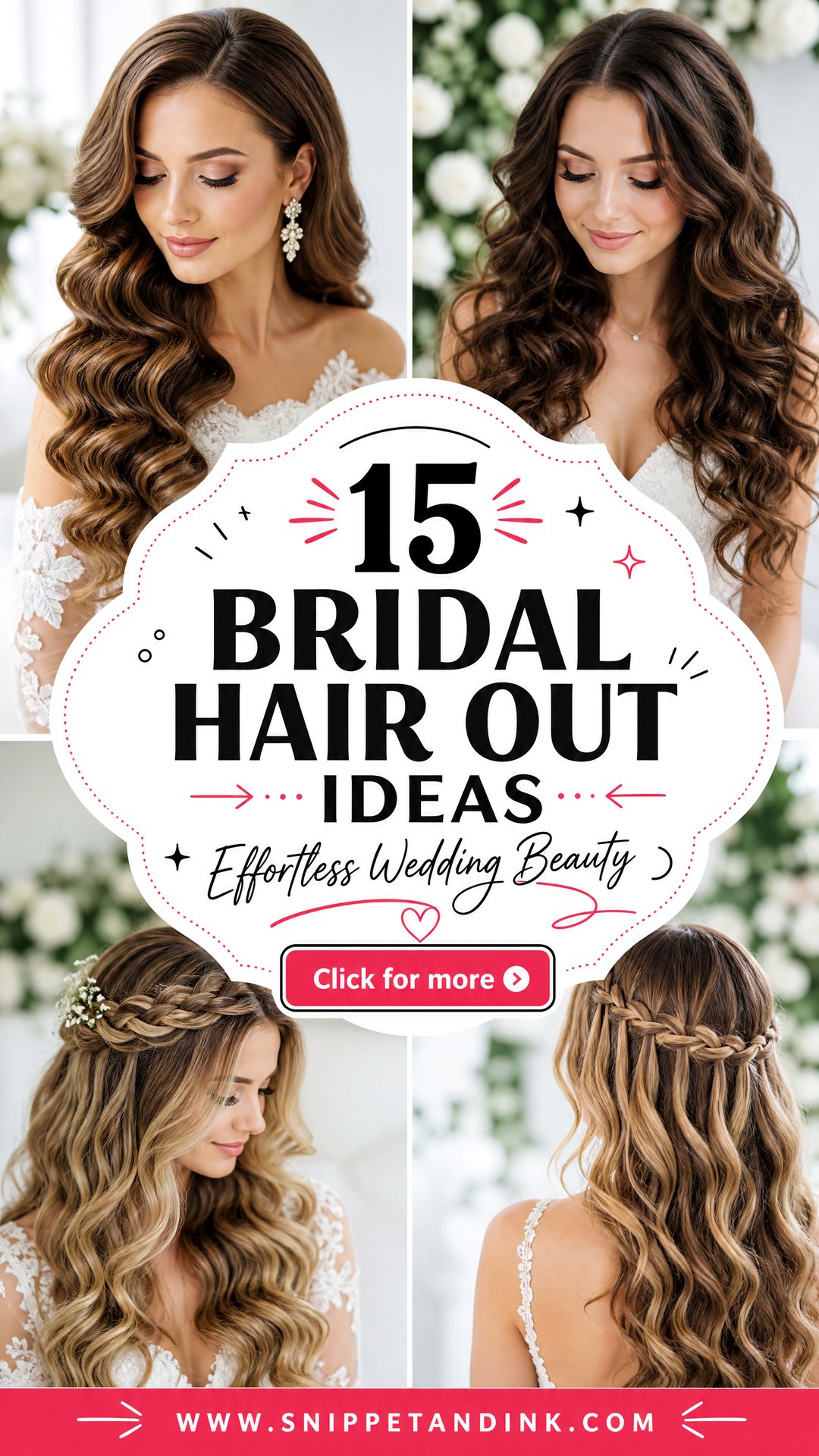 15 Bridal Hair Out Ideas for Effortless Wedding Beauty - 15 Bridal Hair Out Ideas for Effortless Wedding Beauty