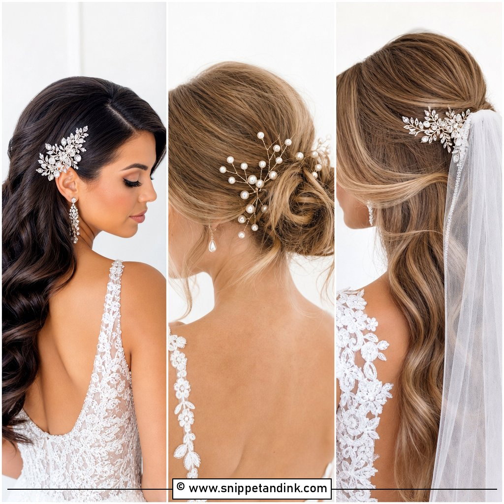 15 Bridal Hair Pieces Hair Down Ideas for Dreamy Style
