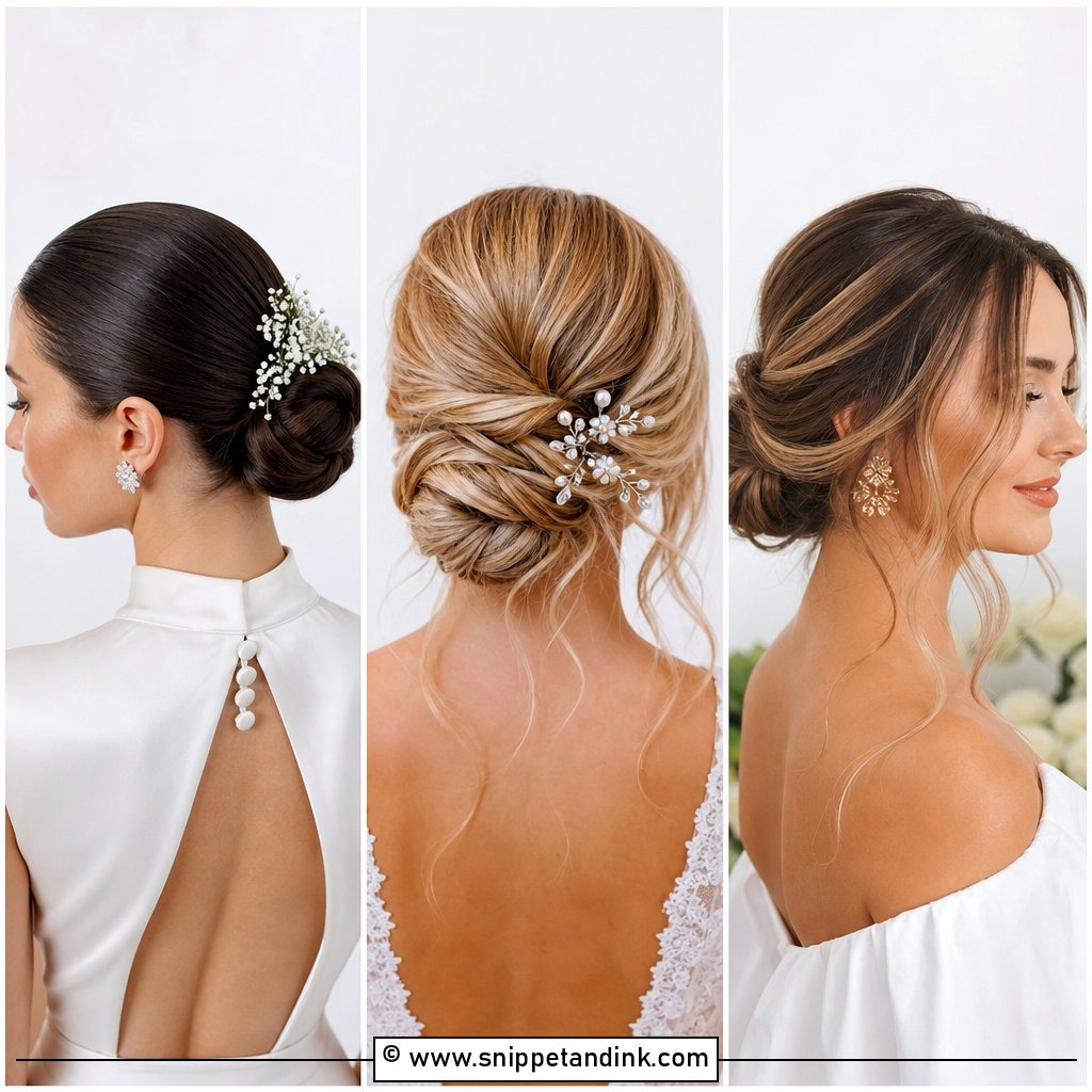 15 Bridal Hair Pulled Back Ideas for Timeless Brides