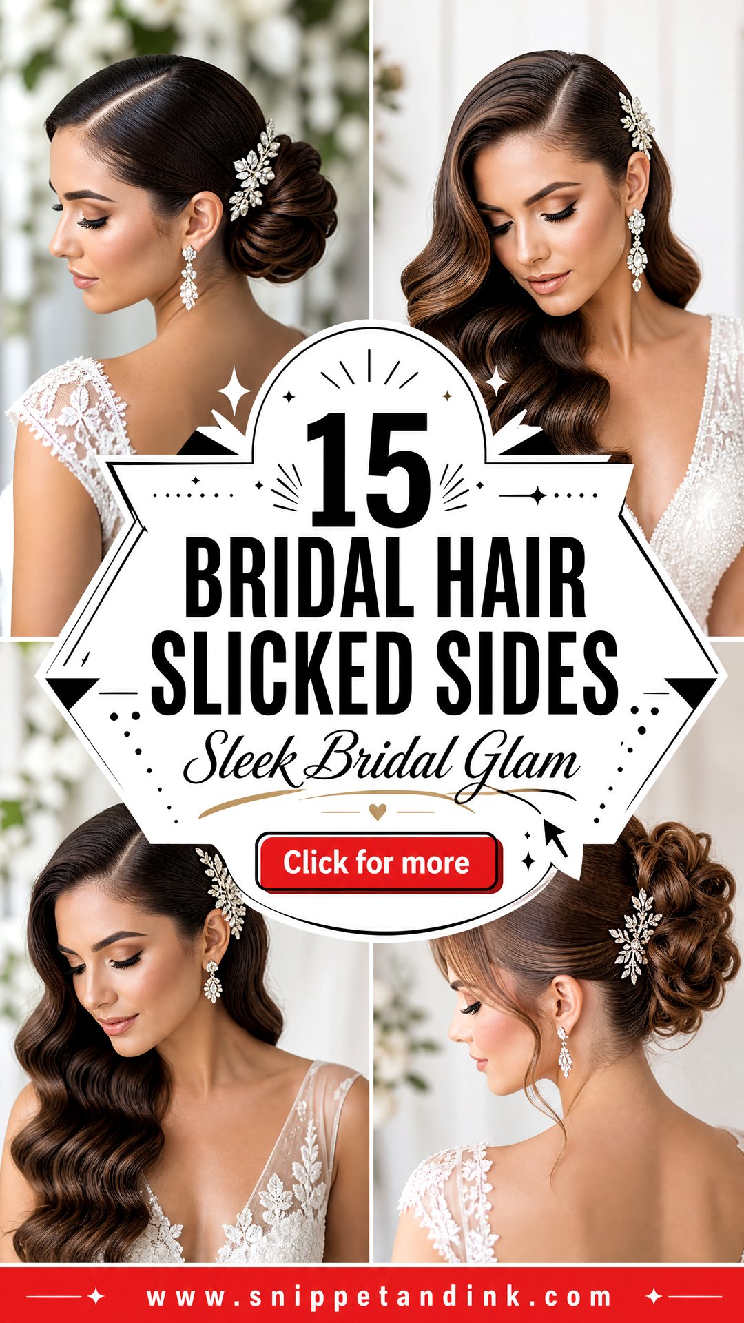 15 Bridal Hair Slicked Sides for Sleek Bridal Glam Looks - 15 Bridal Hair Slicked Sides for Sleek Bridal Glam Looks