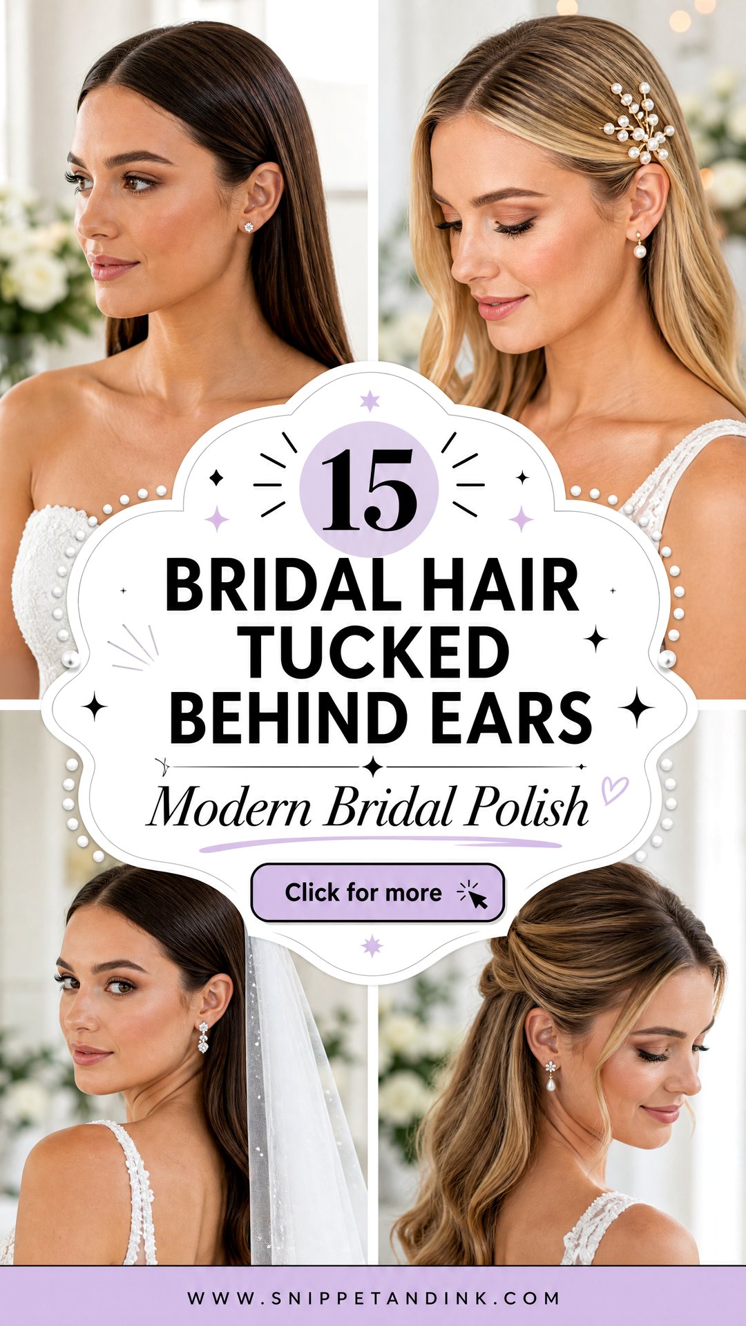 15 Bridal Hair Tucked Behind Ears for Modern Brides This Year - 15 Bridal Hair Tucked Behind Ears for Modern Brides This Year