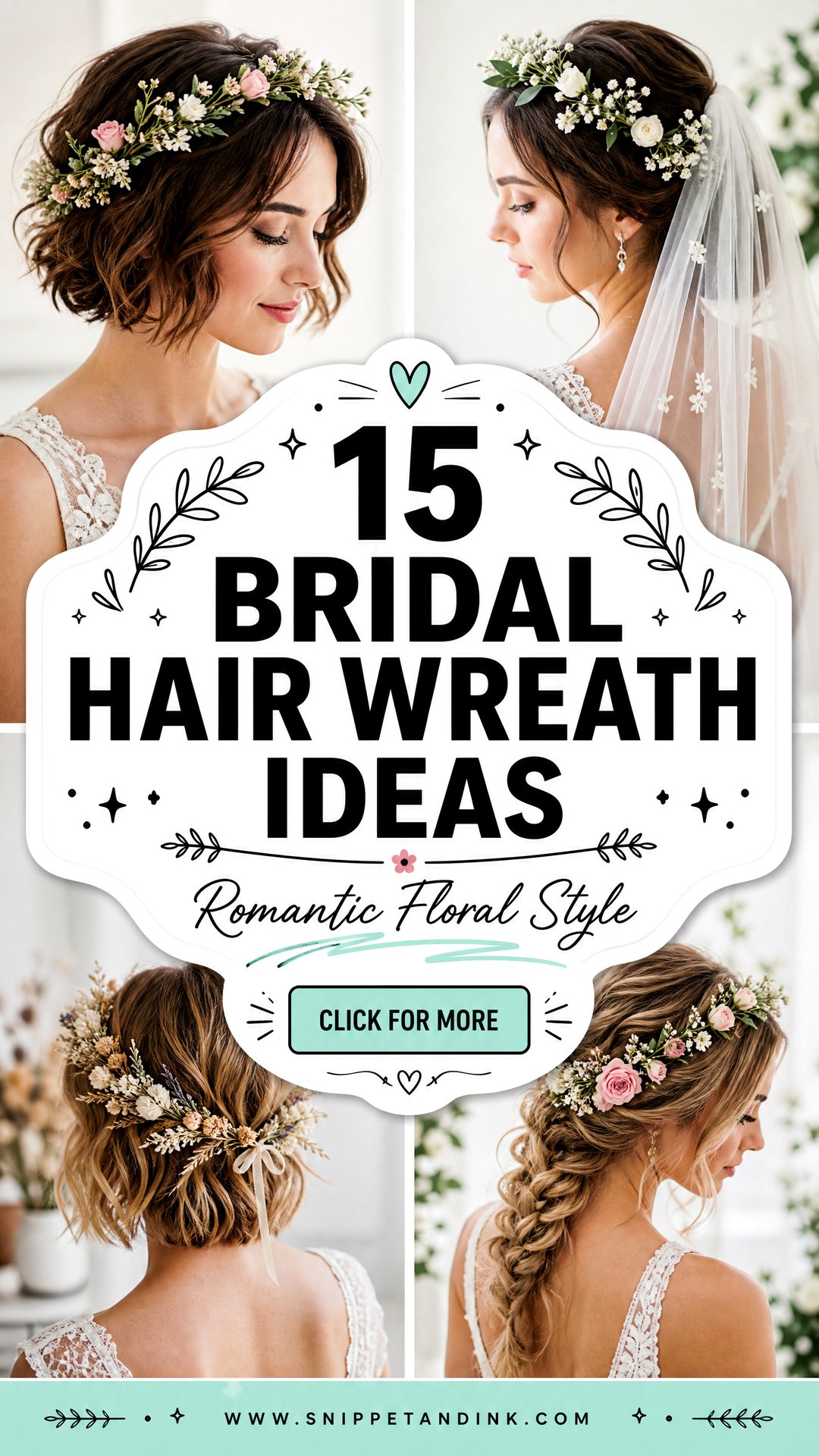 15 Bridal Hair Wreath Ideas for Romantic Wedding Style - 15 Bridal Hair Wreath Ideas for Romantic Wedding Style