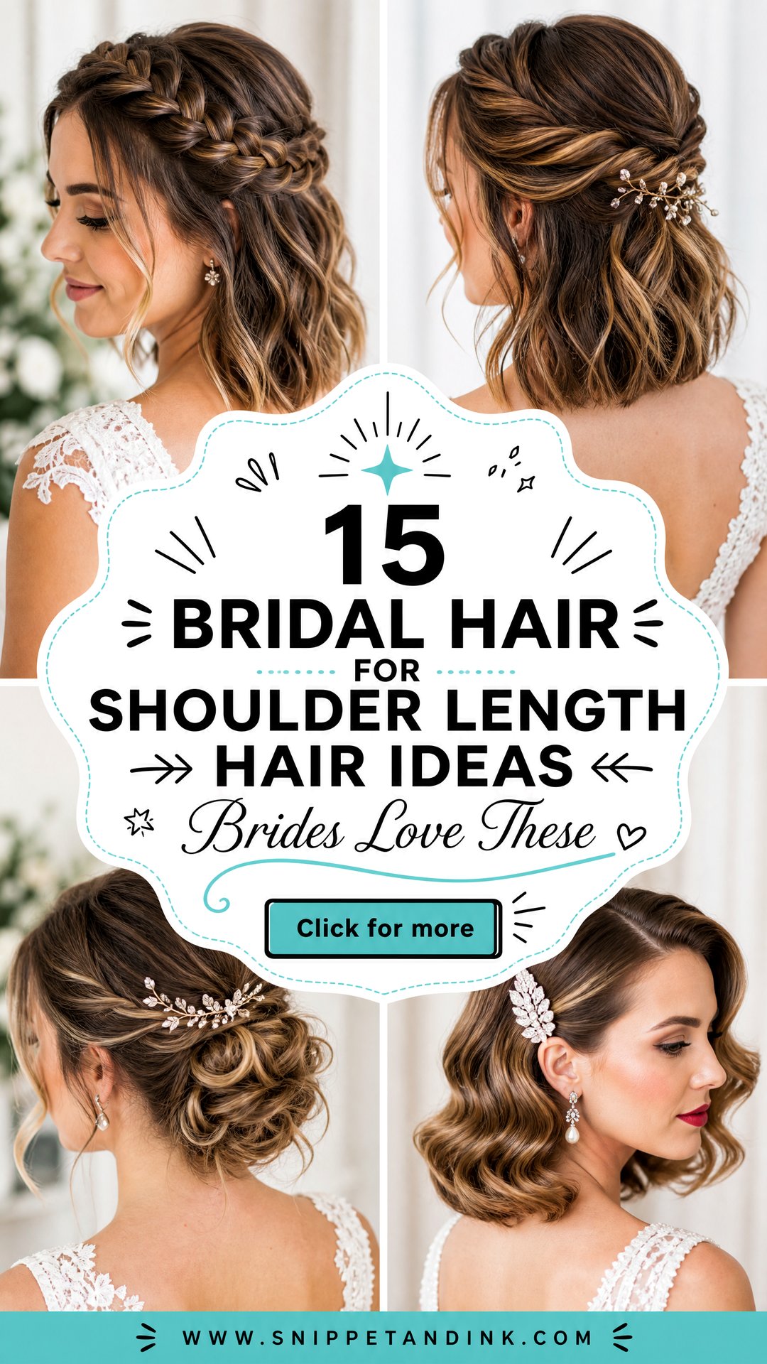 15 Bridal Hair for Shoulder Length Hair Ideas Brides Love - 15 Bridal Hair for Shoulder Length Hair Ideas Brides Love