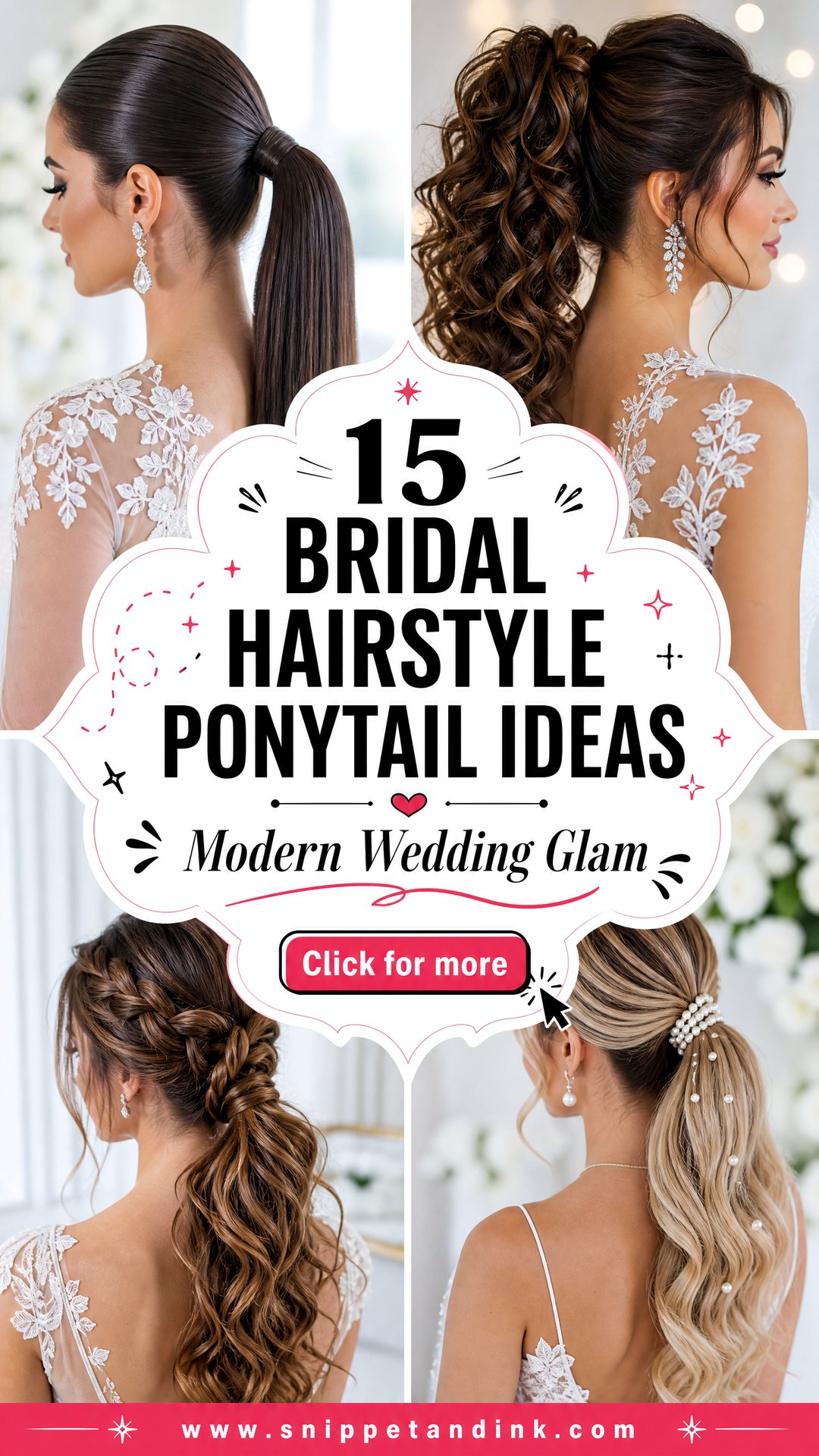 15 Bridal Hairstyle Ponytail Ideas for Modern Wedding Glam - 15 Bridal Hairstyle Ponytail Ideas for Modern Wedding Glam