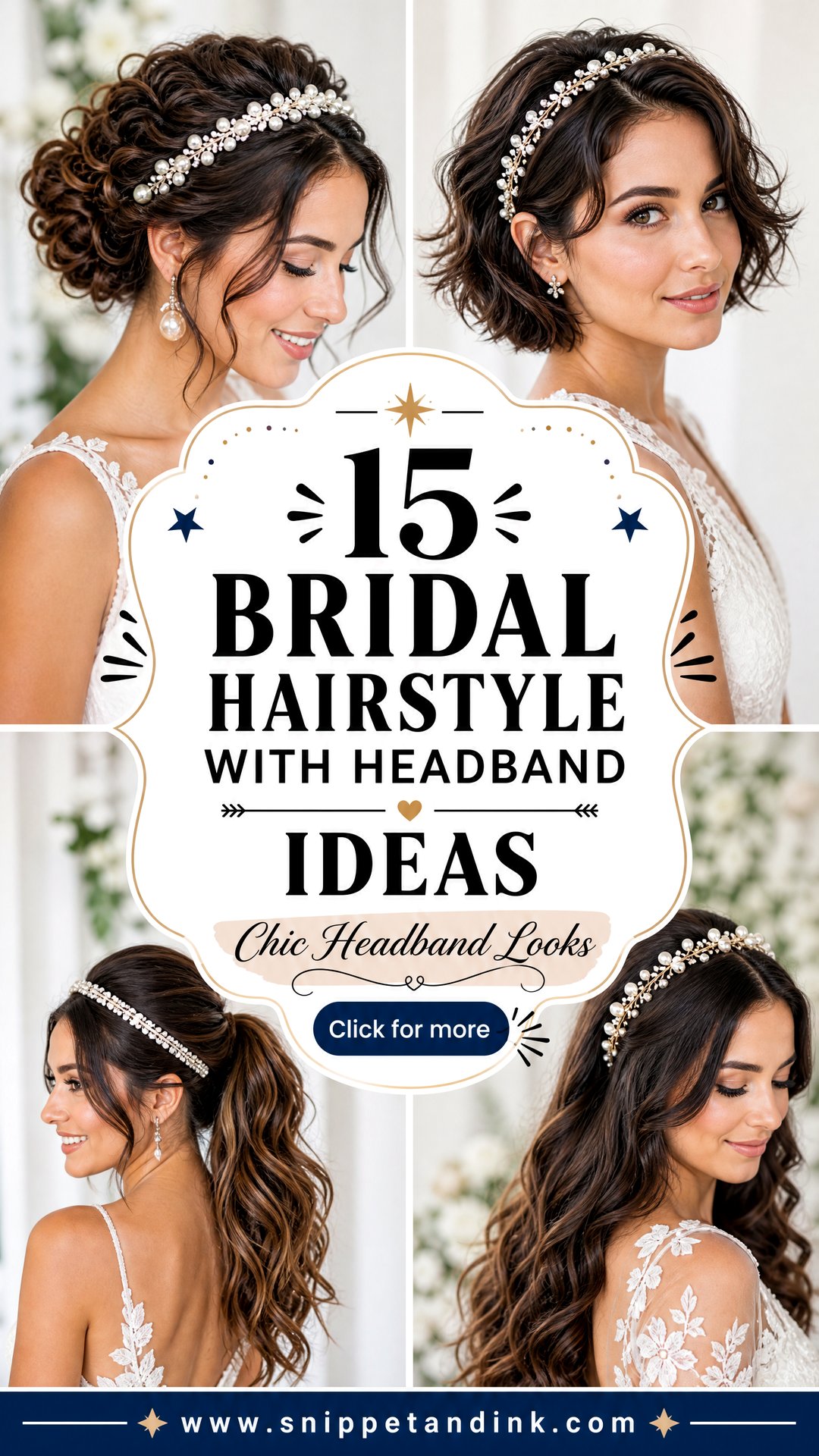 15 Bridal Hairstyle with Headband Ideas for Chic Brides - 15 Bridal Hairstyle with Headband Ideas for Chic Brides