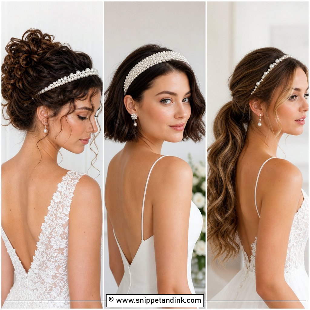 15 Bridal Hairstyle with Headband Ideas for Chic Brides