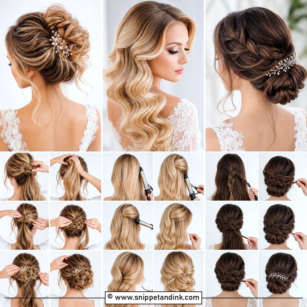 15 Bridal Hairstyles Tutorial Step By Step for DIY Brides