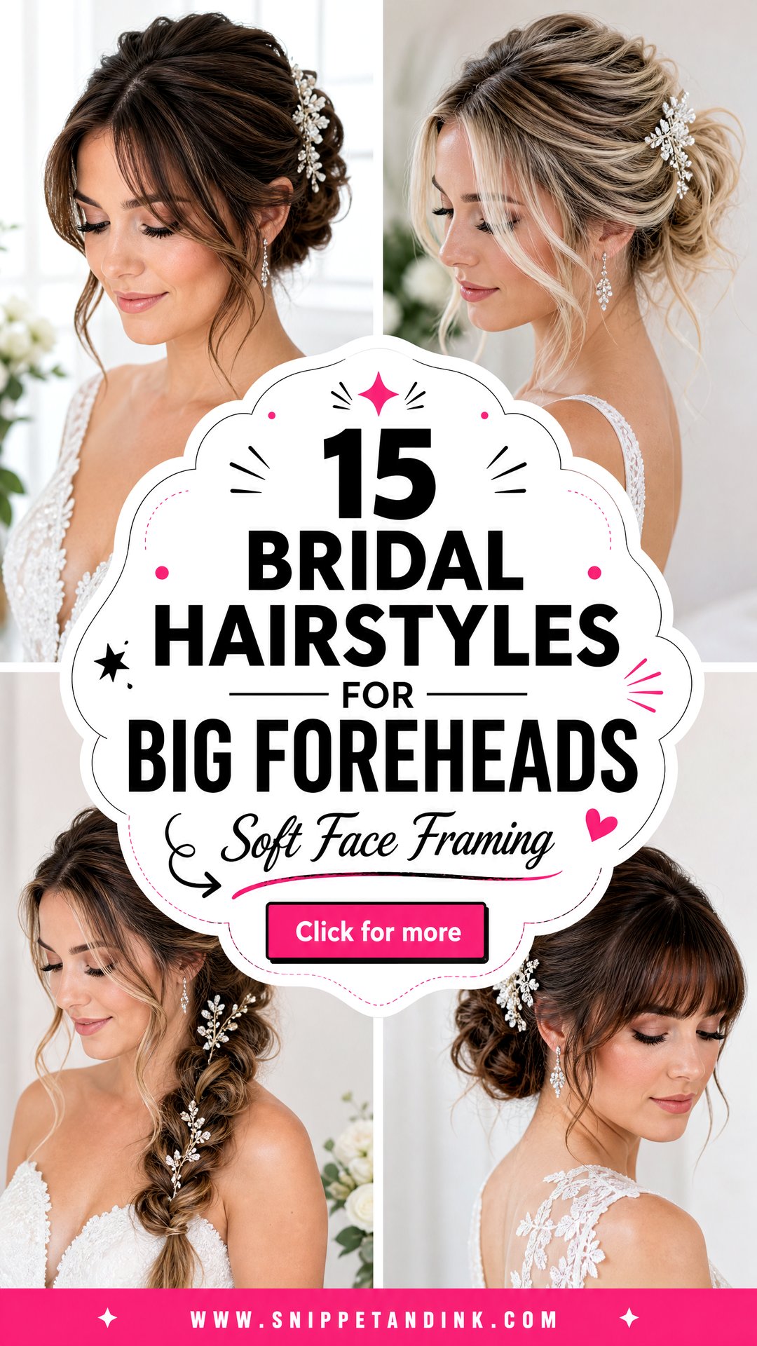 15 Bridal Hairstyles for Big Foreheads Brides Should Try - 15 Bridal Hairstyles for Big Foreheads Brides Should Try