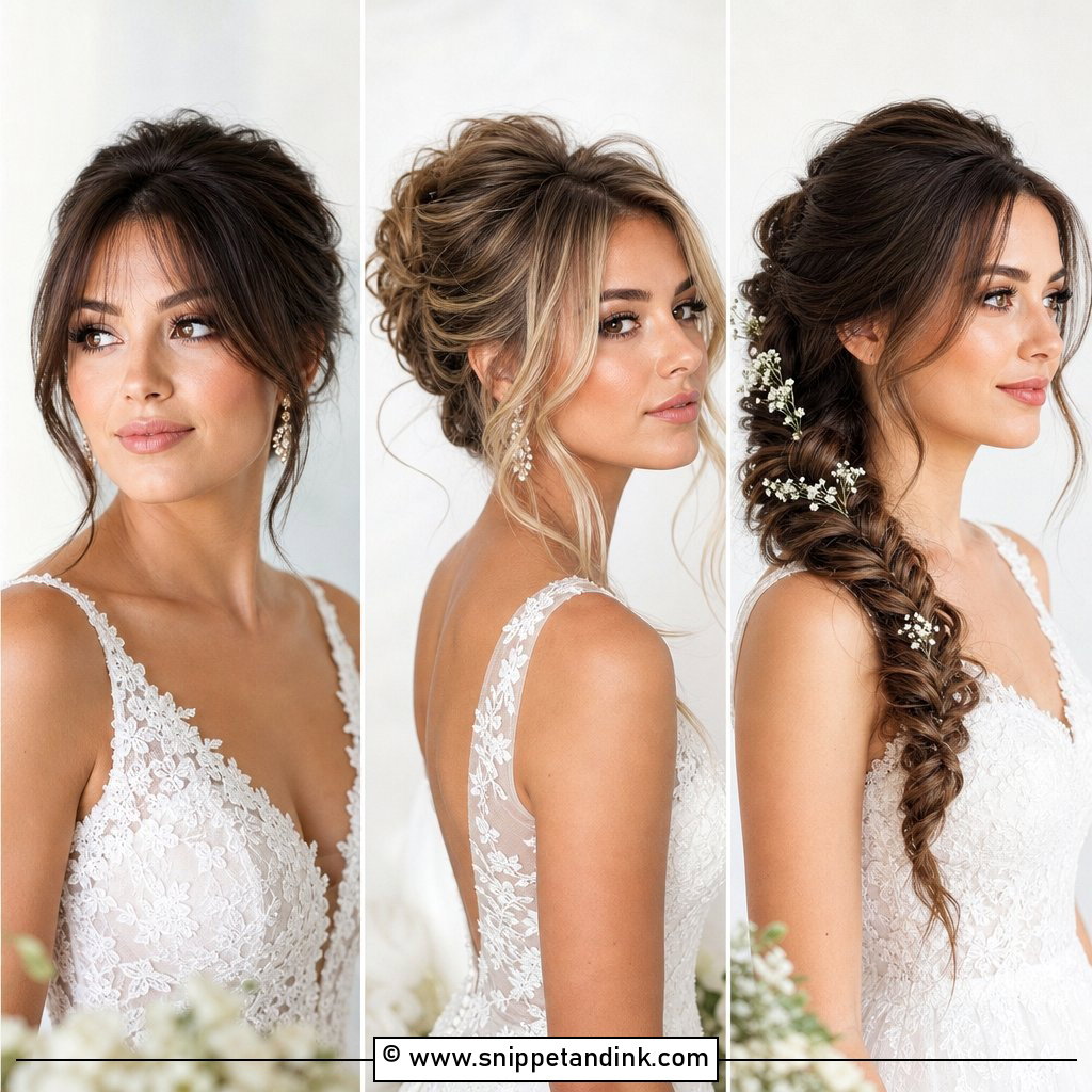 15 Bridal Hairstyles for Big Foreheads Brides Should Try