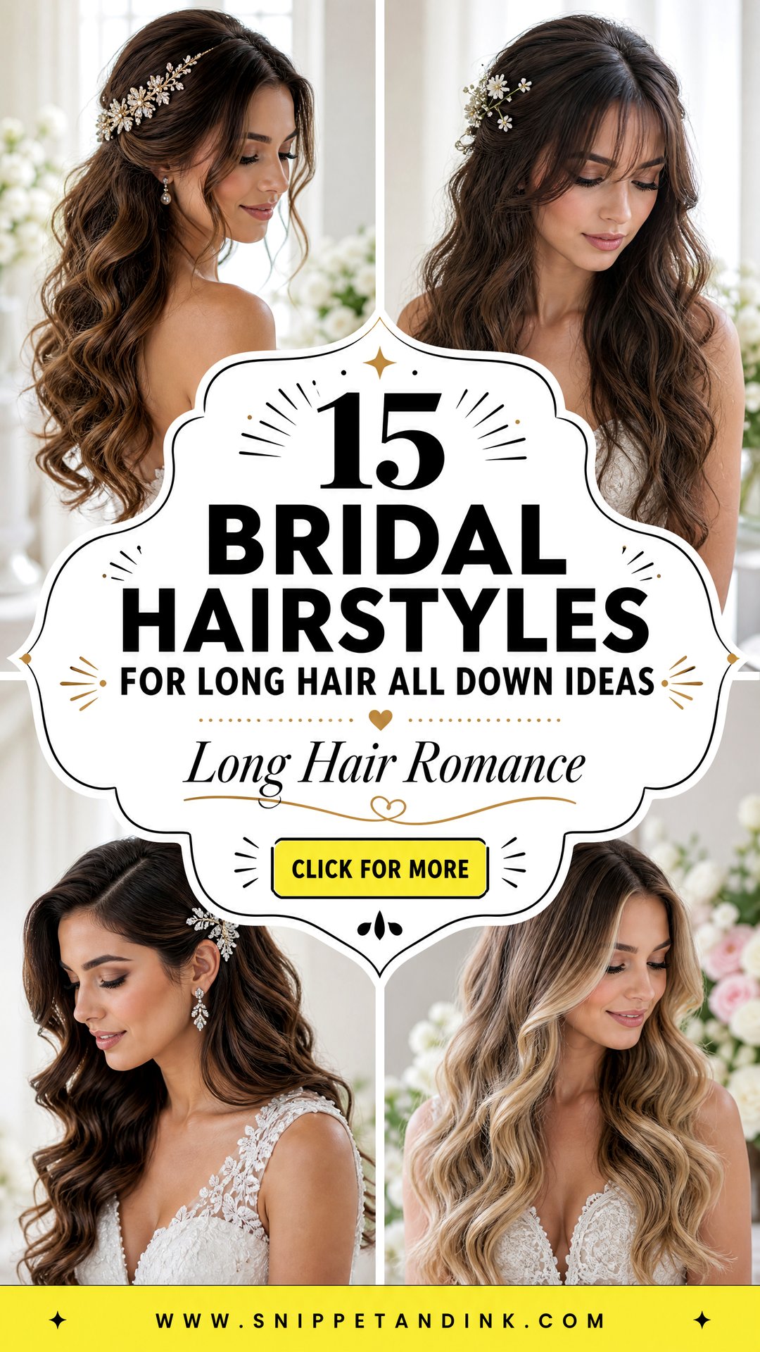 15 Bridal Hairstyles for Long Hair All Down Ideas to Love - 15 Bridal Hairstyles for Long Hair All Down Ideas to Love