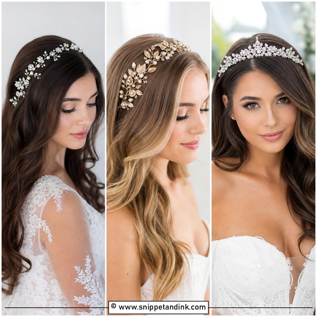 15 Bridal Headpieces Hair Down Ideas for Romantic Brides
