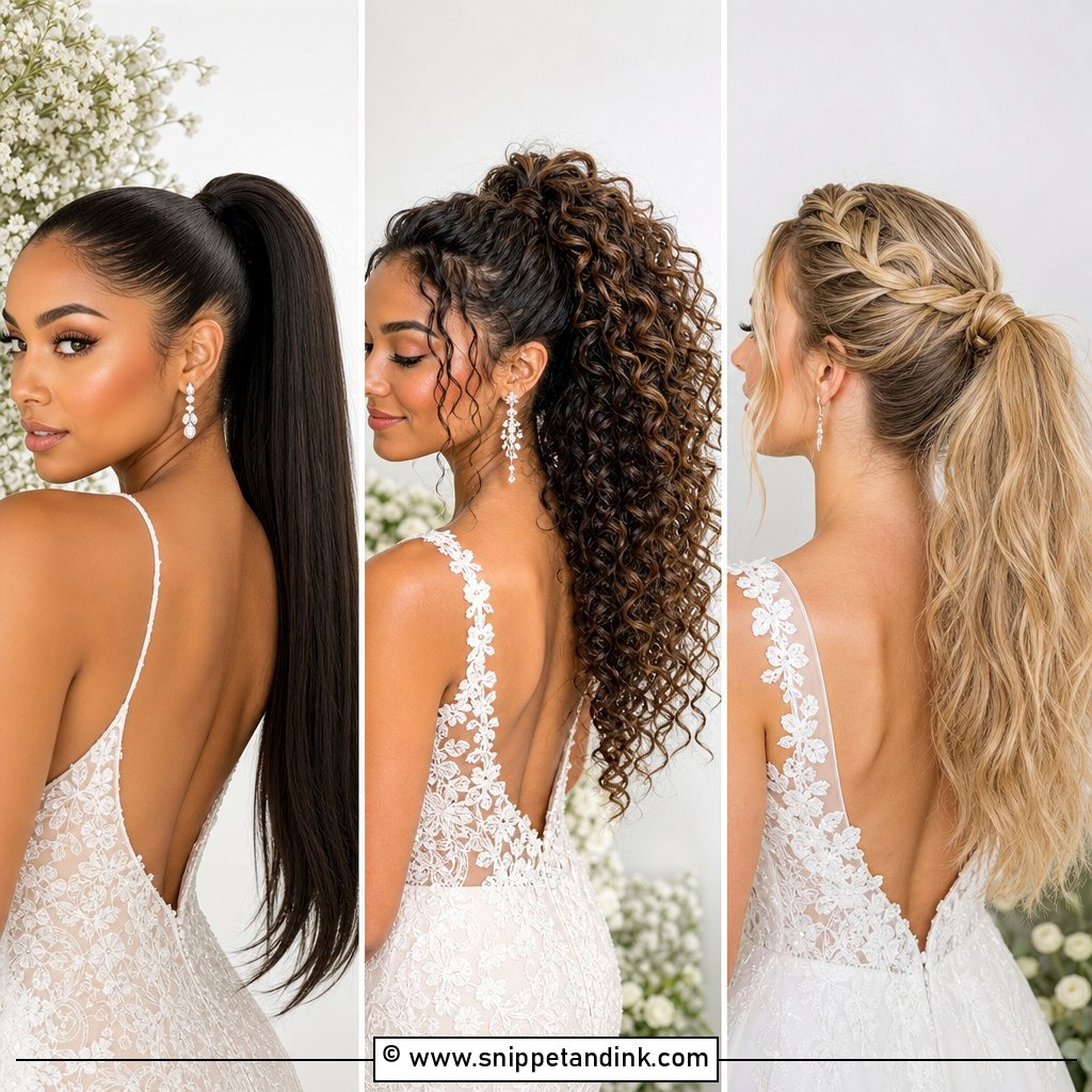 15 Bridal High Ponytail Wedding Hairstyles for Chic Brides