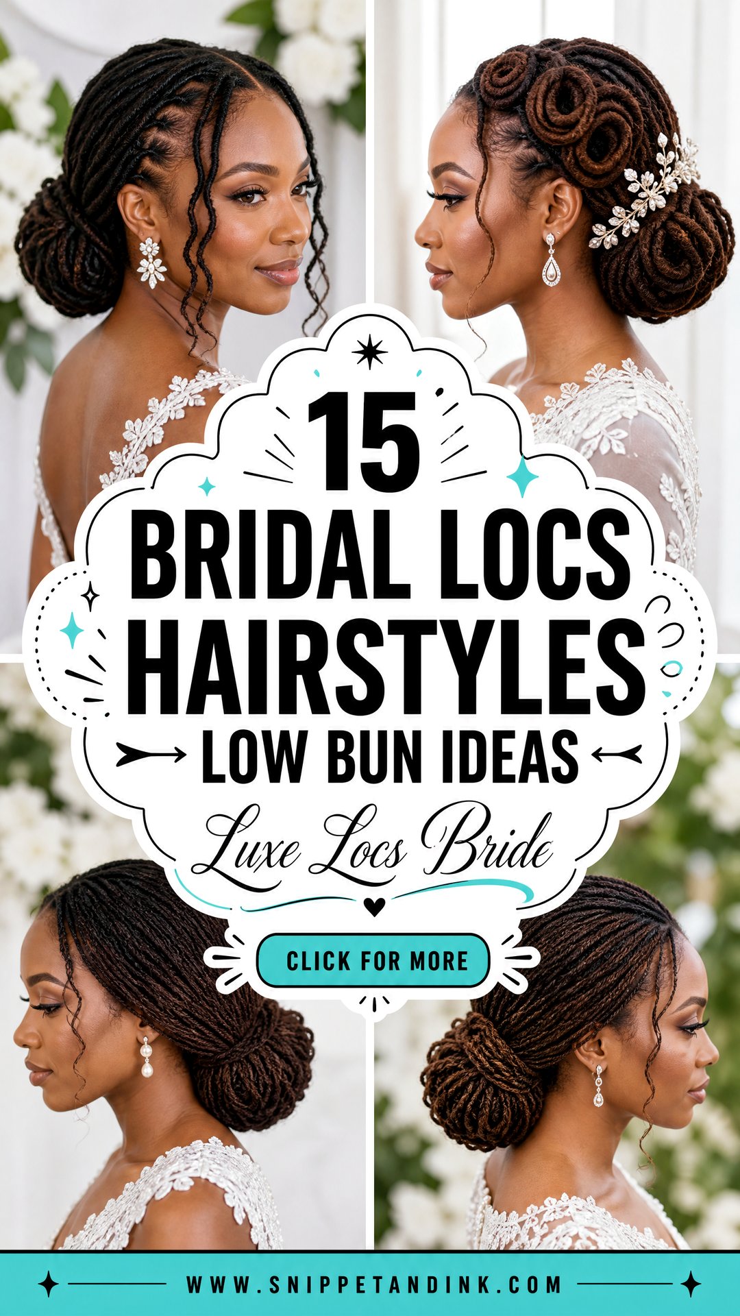 15 Bridal Locs Hairstyles Low Bun Ideas for Luxe Brides - 15 Bridal Locs Hairstyles Low Bun Ideas for Luxe Brides