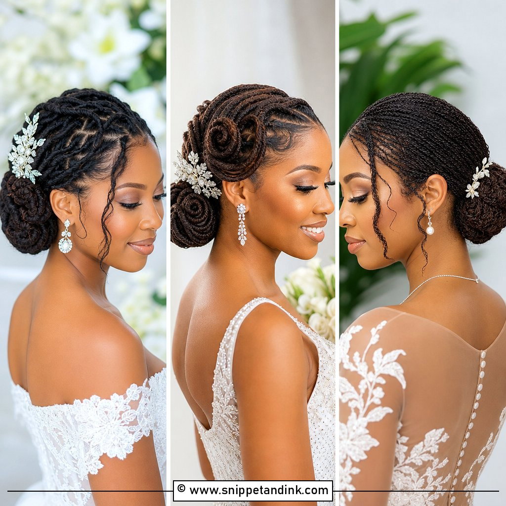 15 Bridal Locs Hairstyles Low Bun Ideas for Luxe Brides