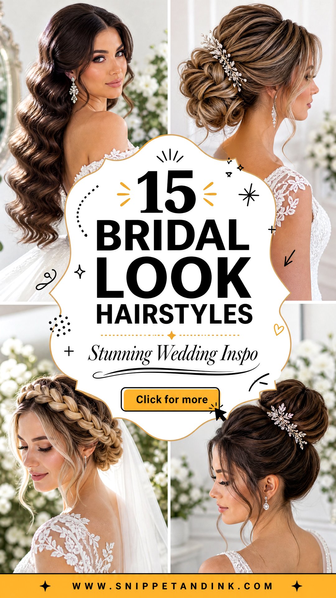 15 Bridal Look Hairstyles for Stunning Wedding Inspiration - 15 Bridal Look Hairstyles for Stunning Wedding Inspiration