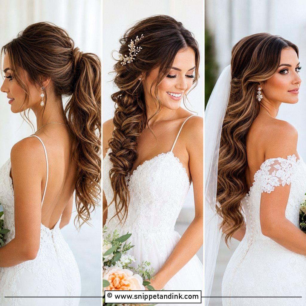 15 Bridal Loose Hairstyles for Romantic Wedding Vibes