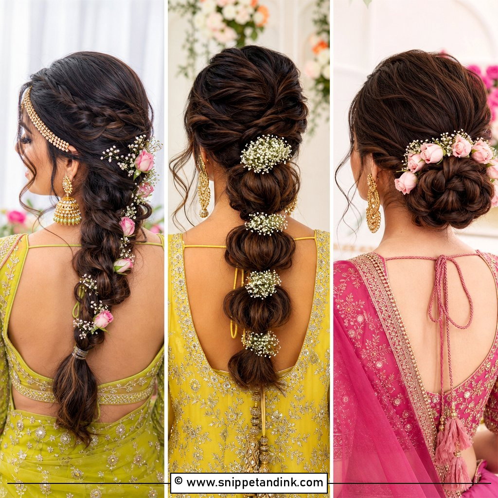 15 Bridal Mehendi Hairstyles for Festive Wedding Beauty