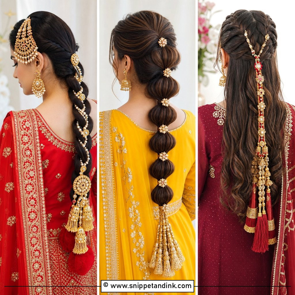 15 Bridal Paranda Hairstyle Ideas for Festive Brides