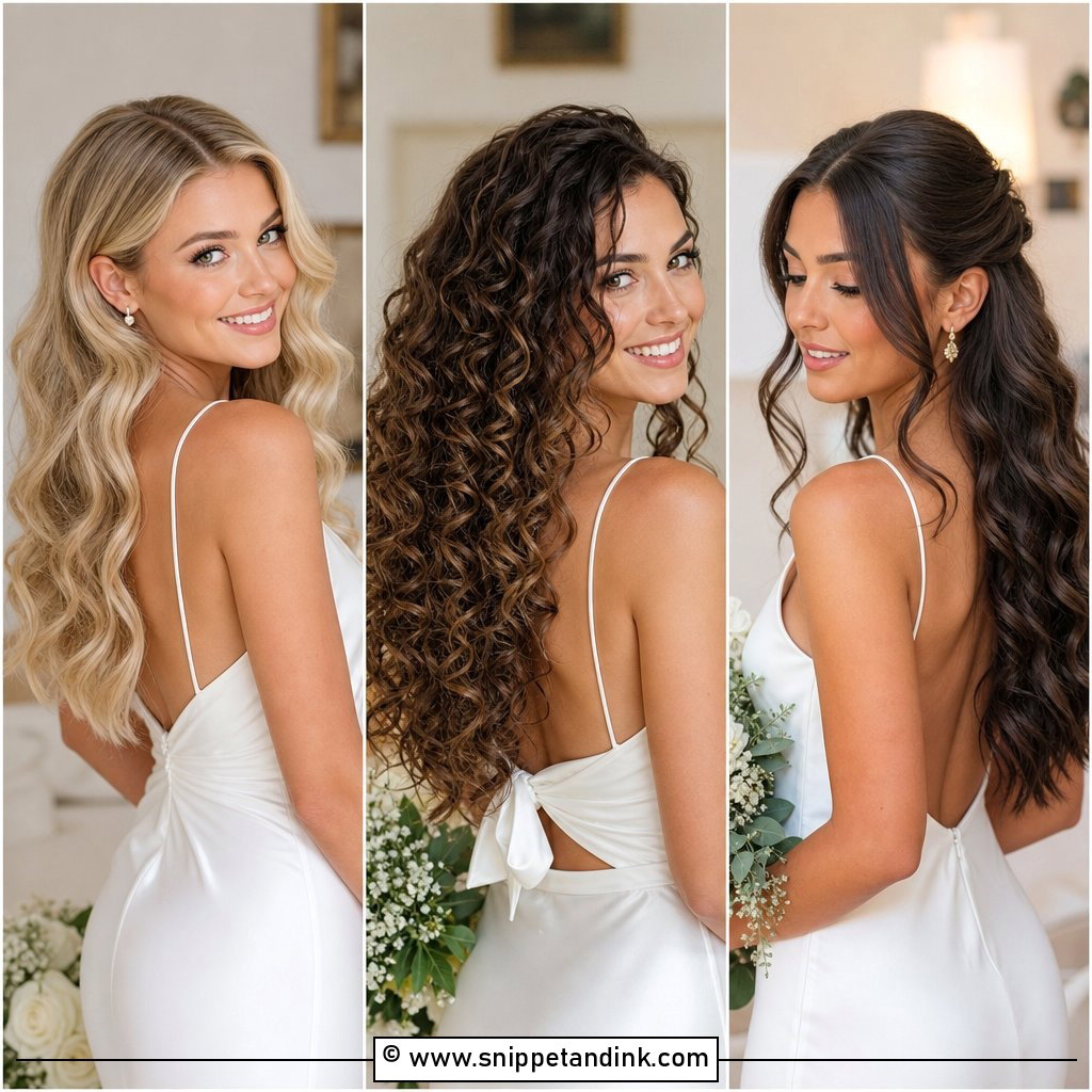 15 Bridal Party Hair Down Ideas for Soft Wedding Glam