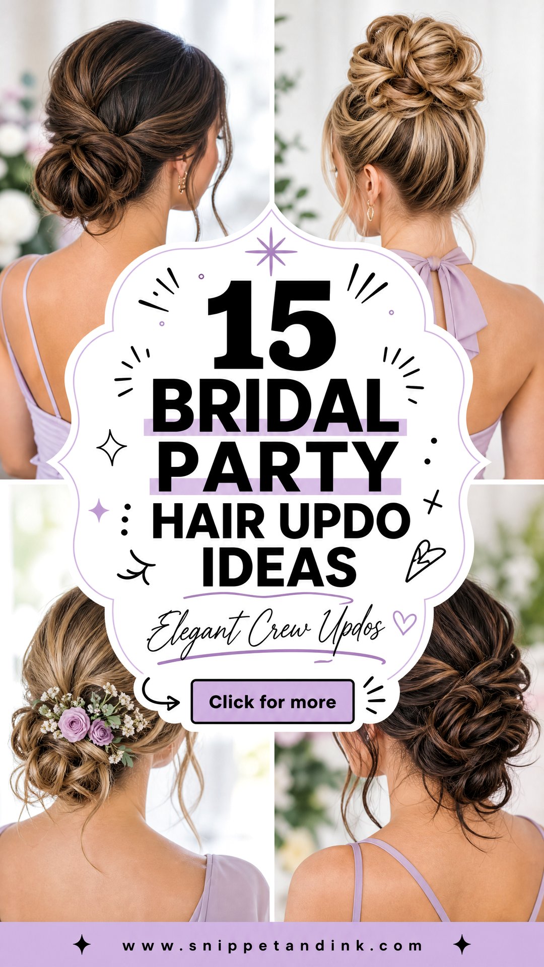 15 Bridal Party Hair Updo Ideas for Elegant Crews - 15 Bridal Party Hair Updo Ideas for Elegant Crews