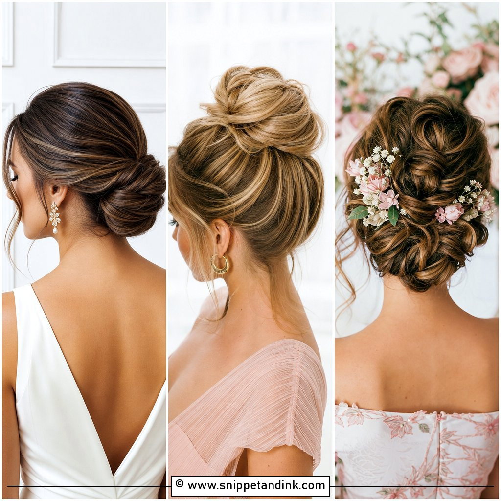 15 Bridal Party Hair Updo Ideas for Elegant Crews